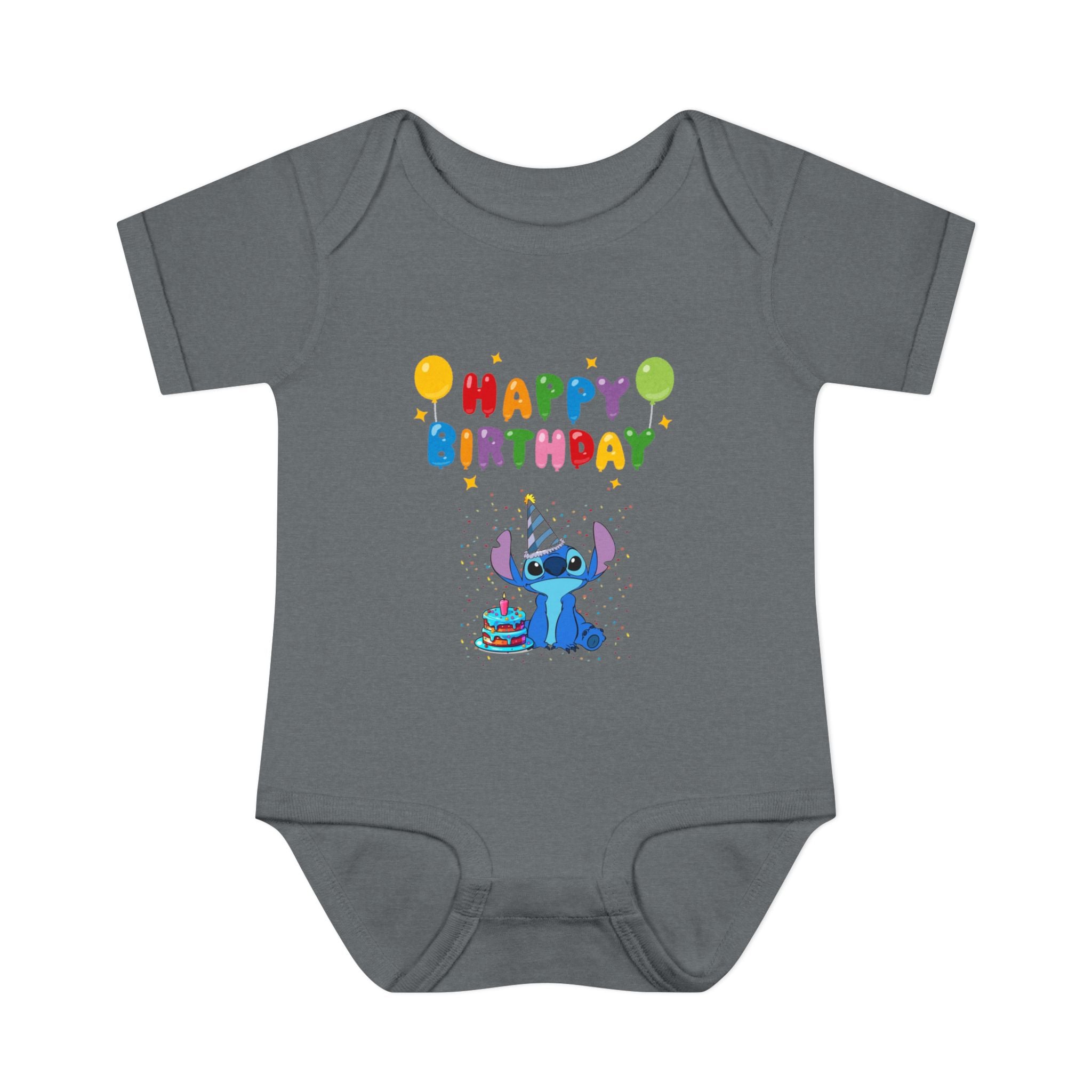 Stiche birthday Infant Baby Rib Bodysuit