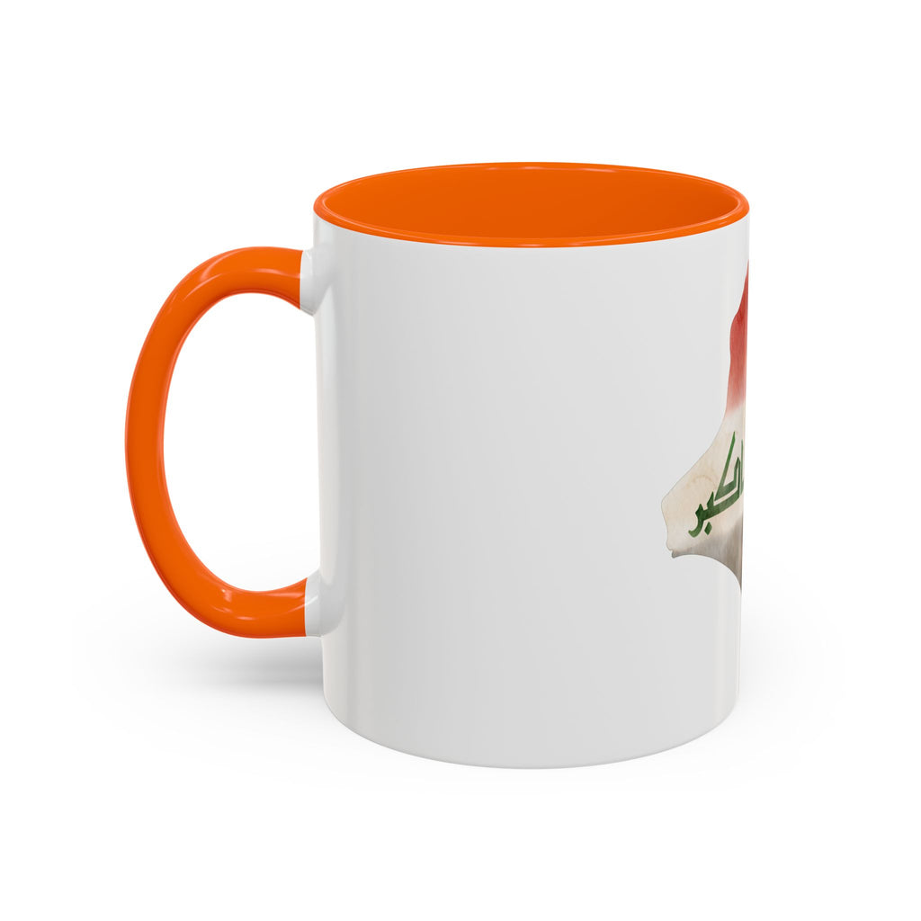 Iraq Flag Map Coffee Mug – Watercolor Baghdad Pride Accent Mug (11/15oz)