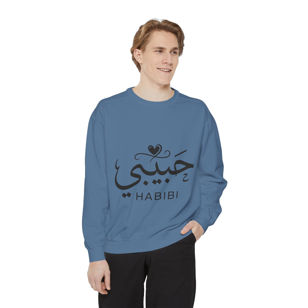 Habibi Sweatshirt — Arabic 'Habibi' Love Script Cozy Sweater