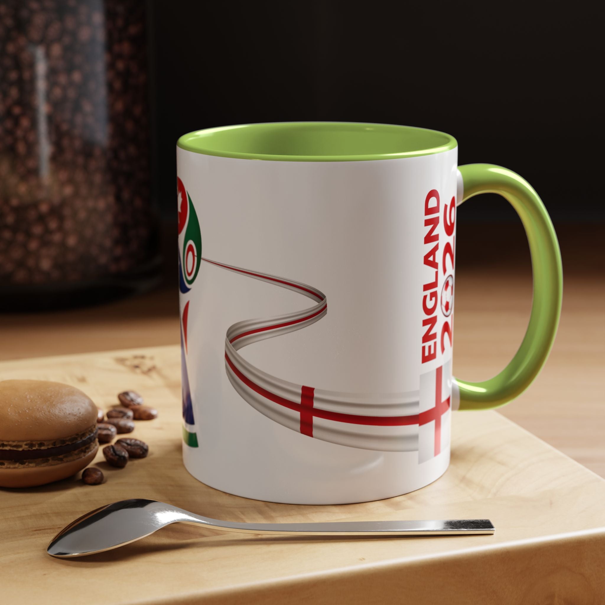 England 2026 Soccer Cup Accent Coffee Mug