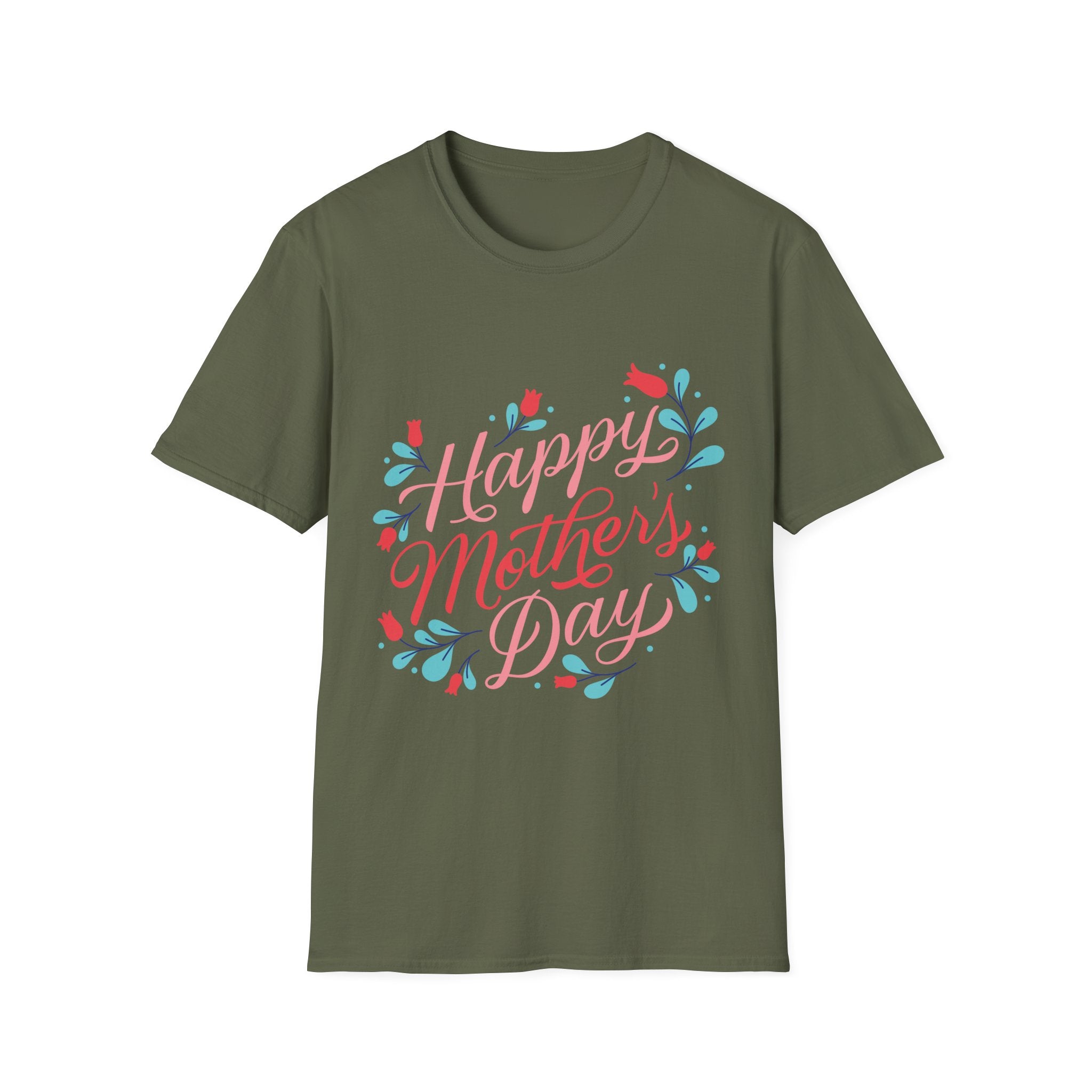 Mother's Day T-Shirt — "Happy Mother's Day" Floral Tee