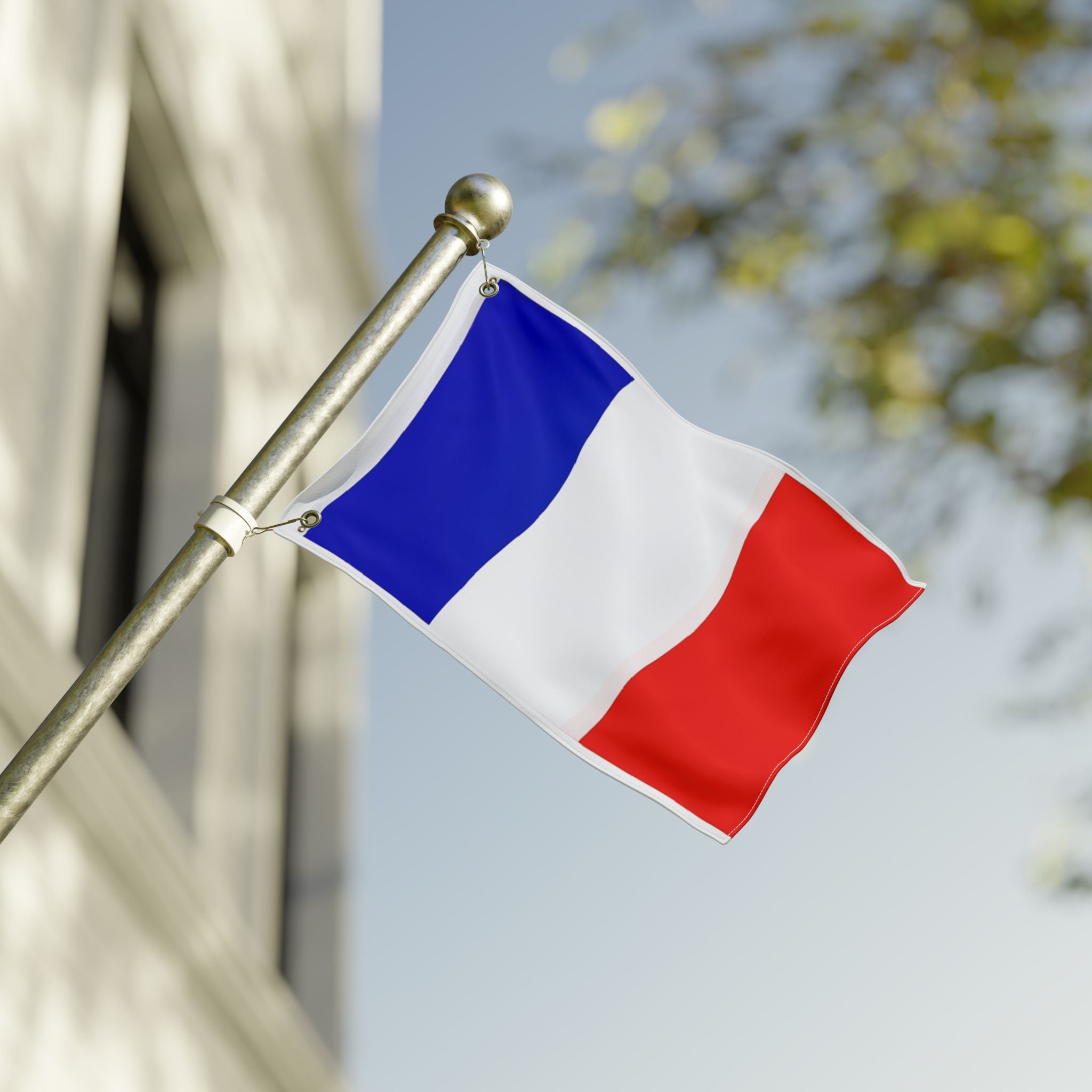 French Flag Double-Sided Garden Flag - Reversible Red White Blue Outdoor Décor