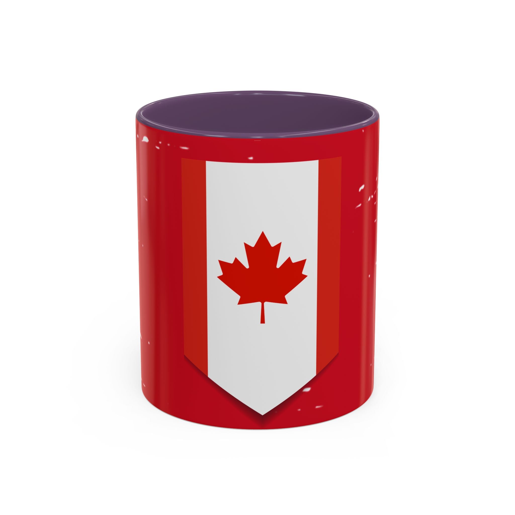 Canada Maple Leaf Accent Coffee Mug – Red Canadian Flag Design (11/15 oz)