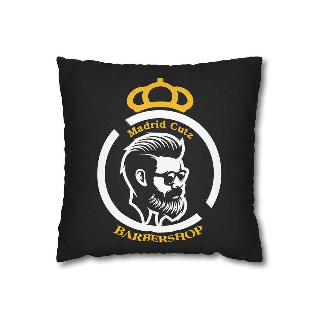 Barbershop Logo Pillowcase — Madrid Cutz Decorative Throw Pillow