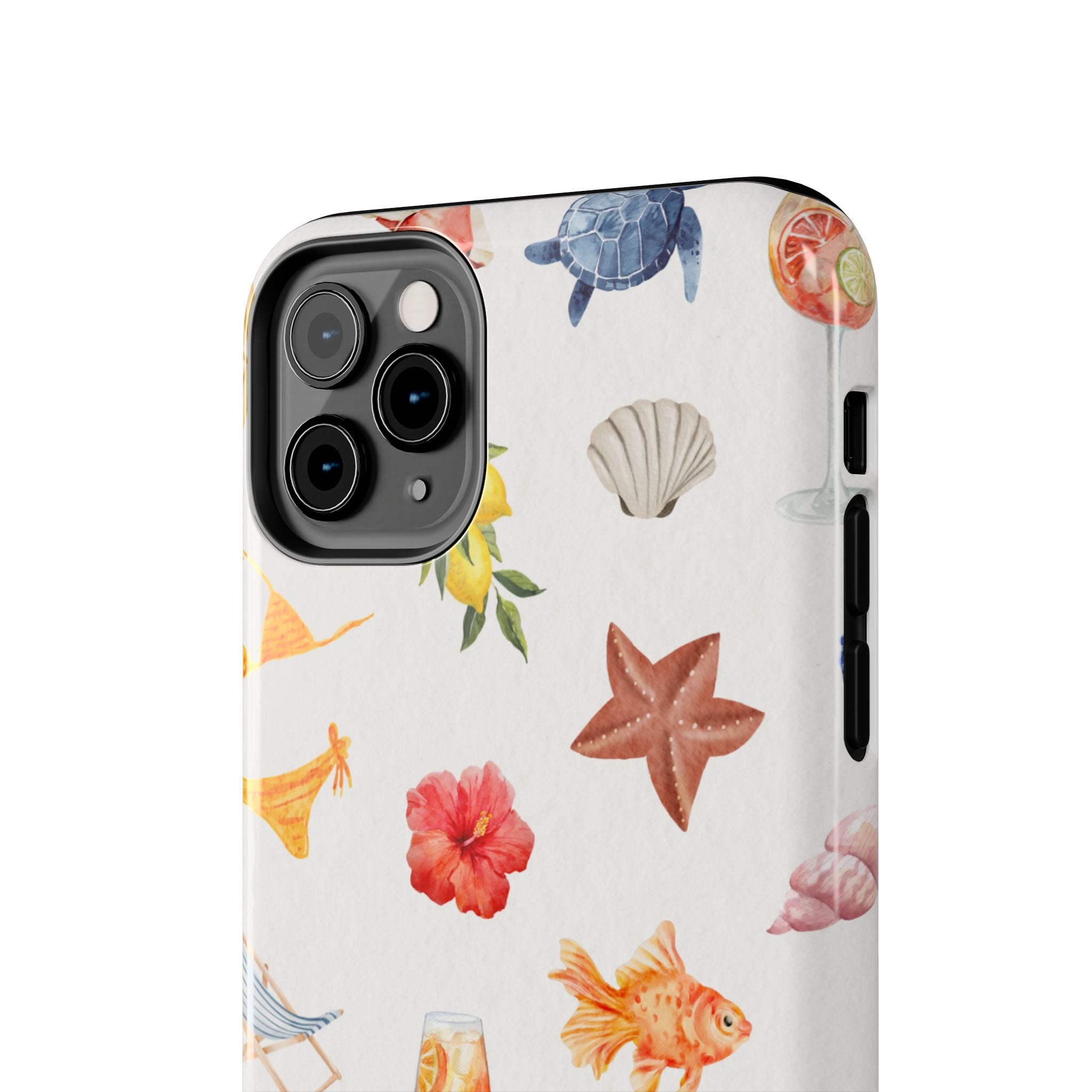 Summer Seashells Pattern Tough Phone Case — Beach Vacation Phone Cover