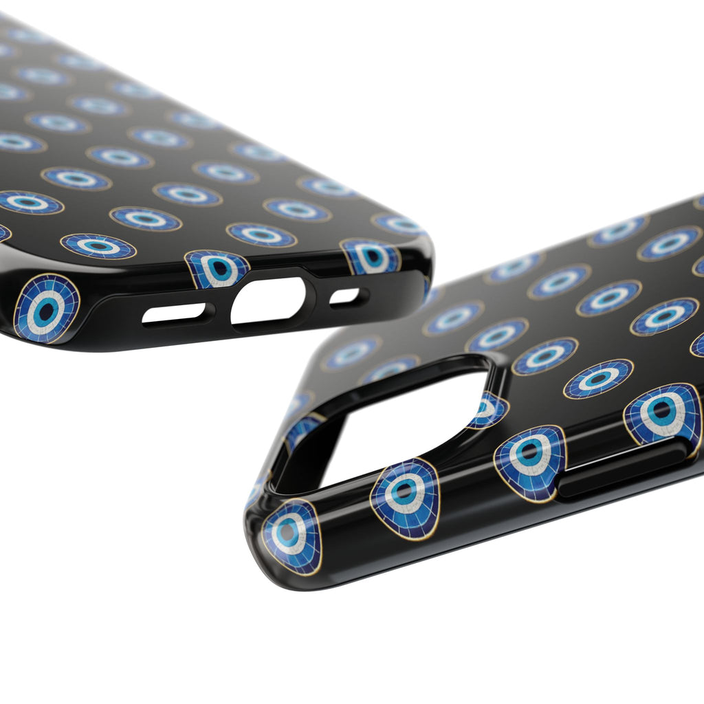 Evil Eye Pattern Tough Phone Case — Protective Blue Nazar Design