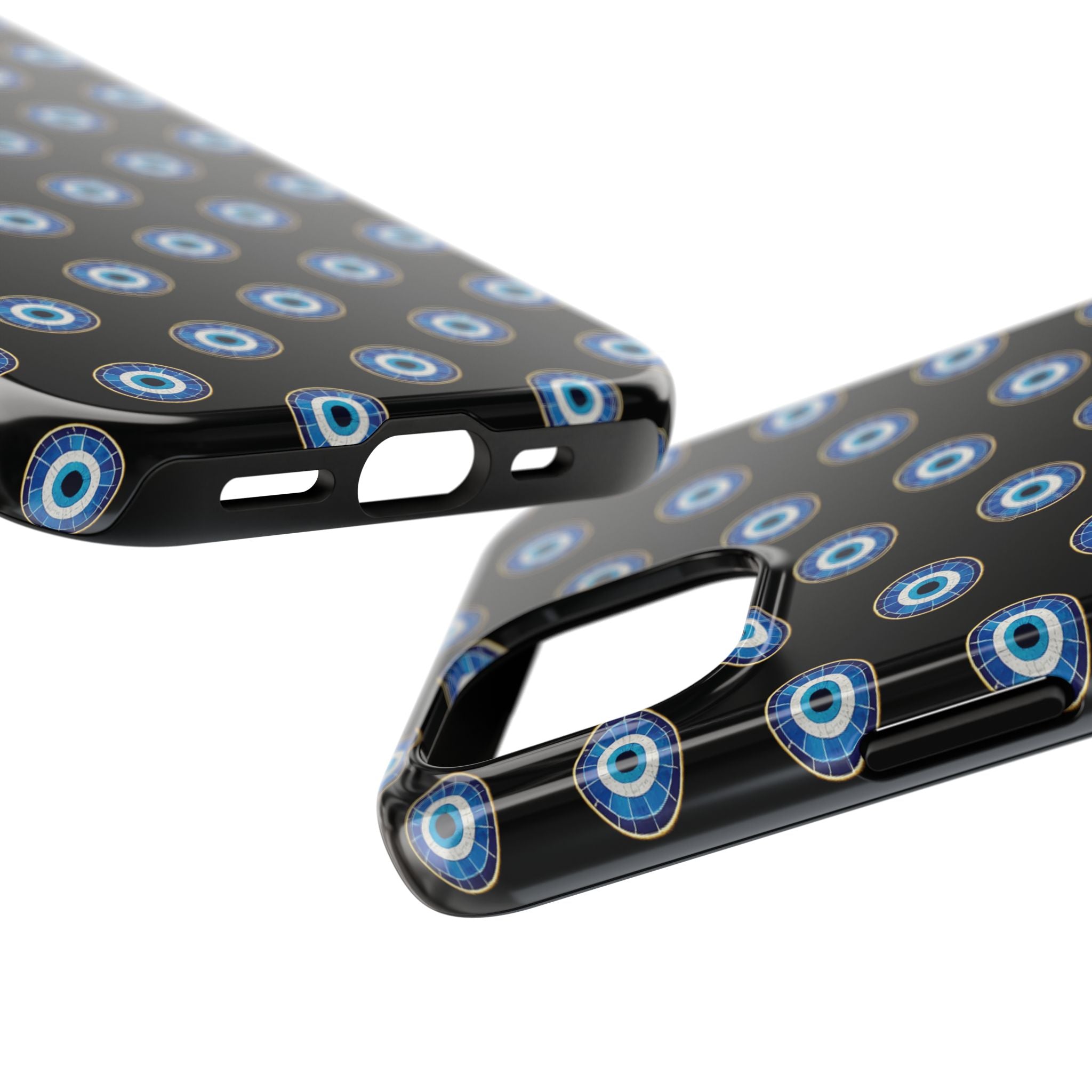 Evil Eye Pattern Tough Phone Case — Protective Blue Nazar Design