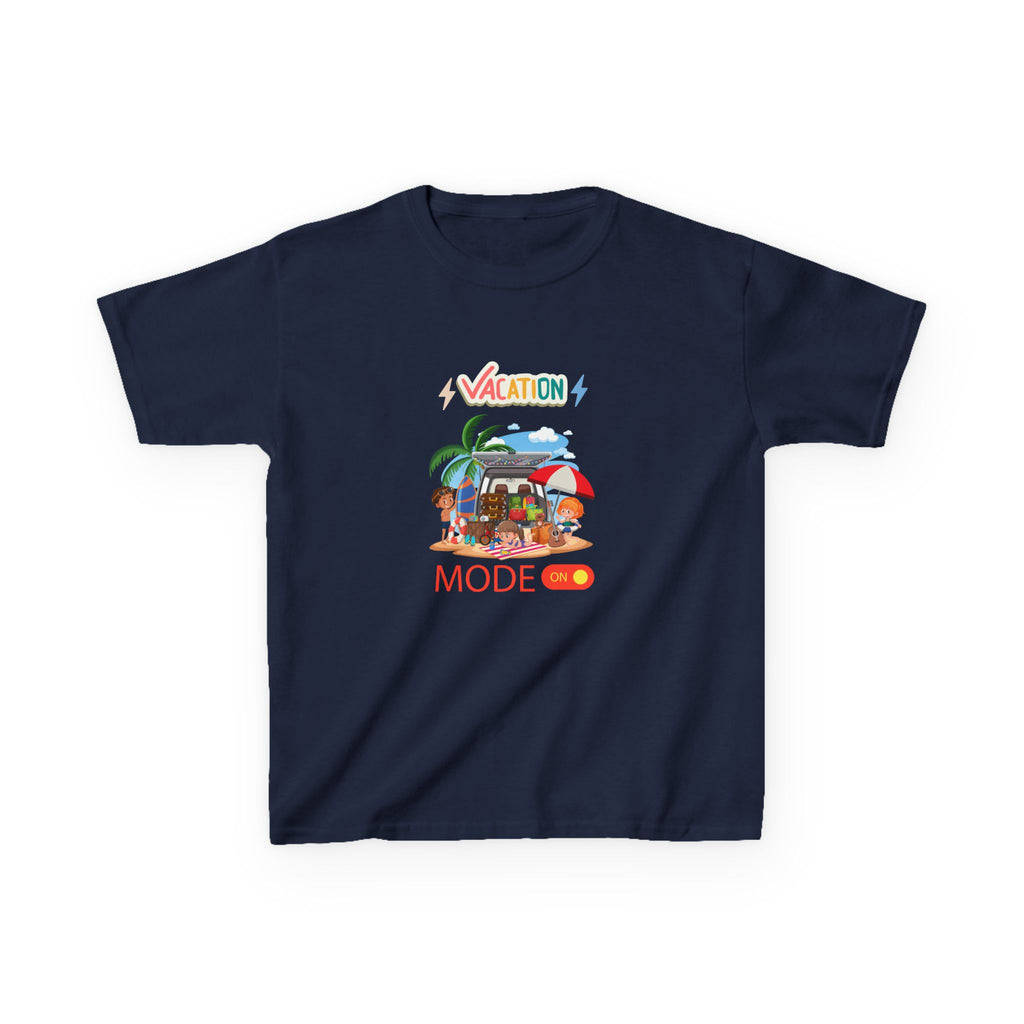 Kids Tee — "Vacation Mode" Beach Graphic Shirt