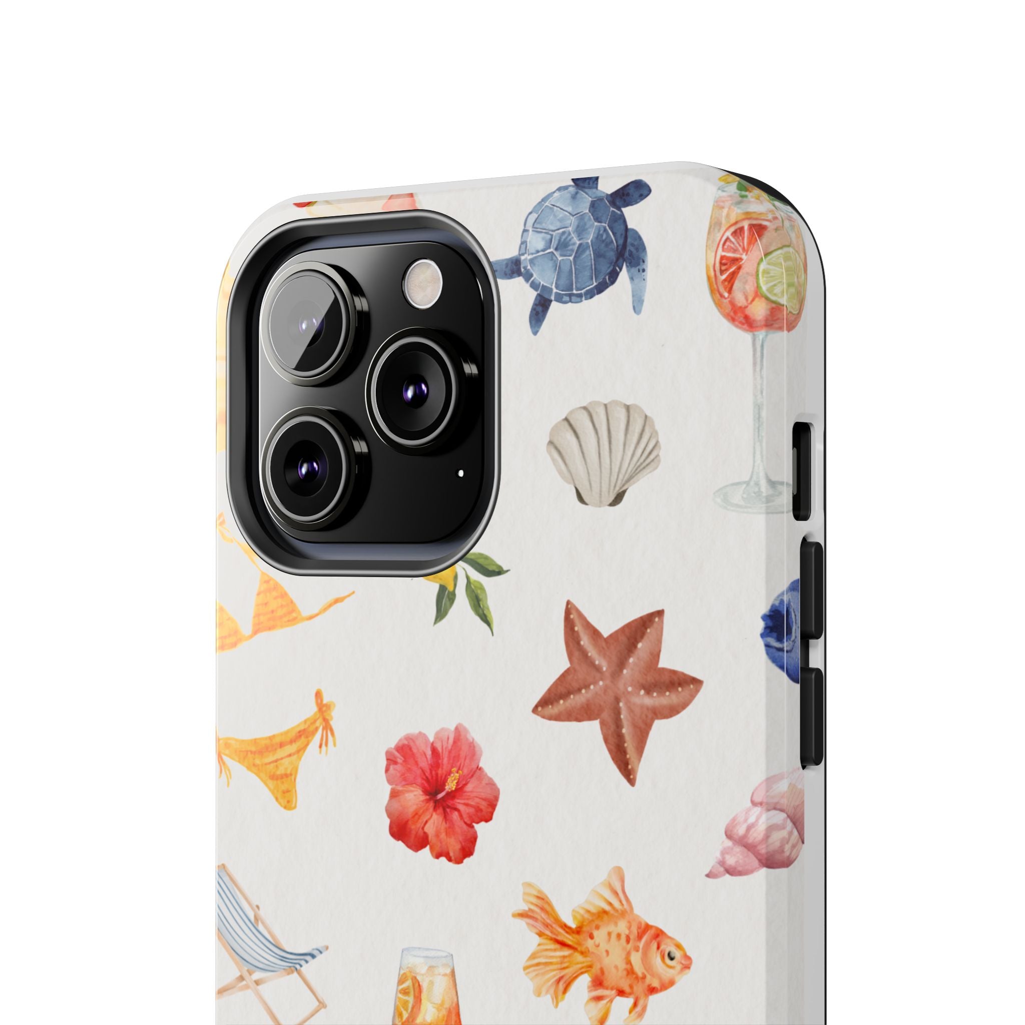 Summer Seashells Pattern Tough Phone Case — Beach Vacation Phone Cover