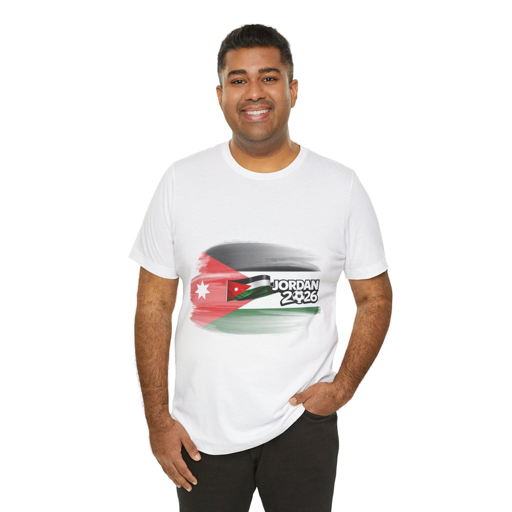 Jordan 2026 Flag Tee — Jordanian Pride Short Sleeve T-Shirt