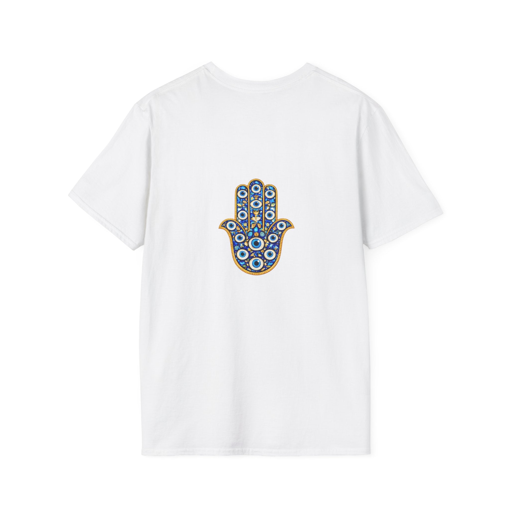 Hamsa Hand T-Shirt with Evil Eye Design - Protective Boho Graphic Tee