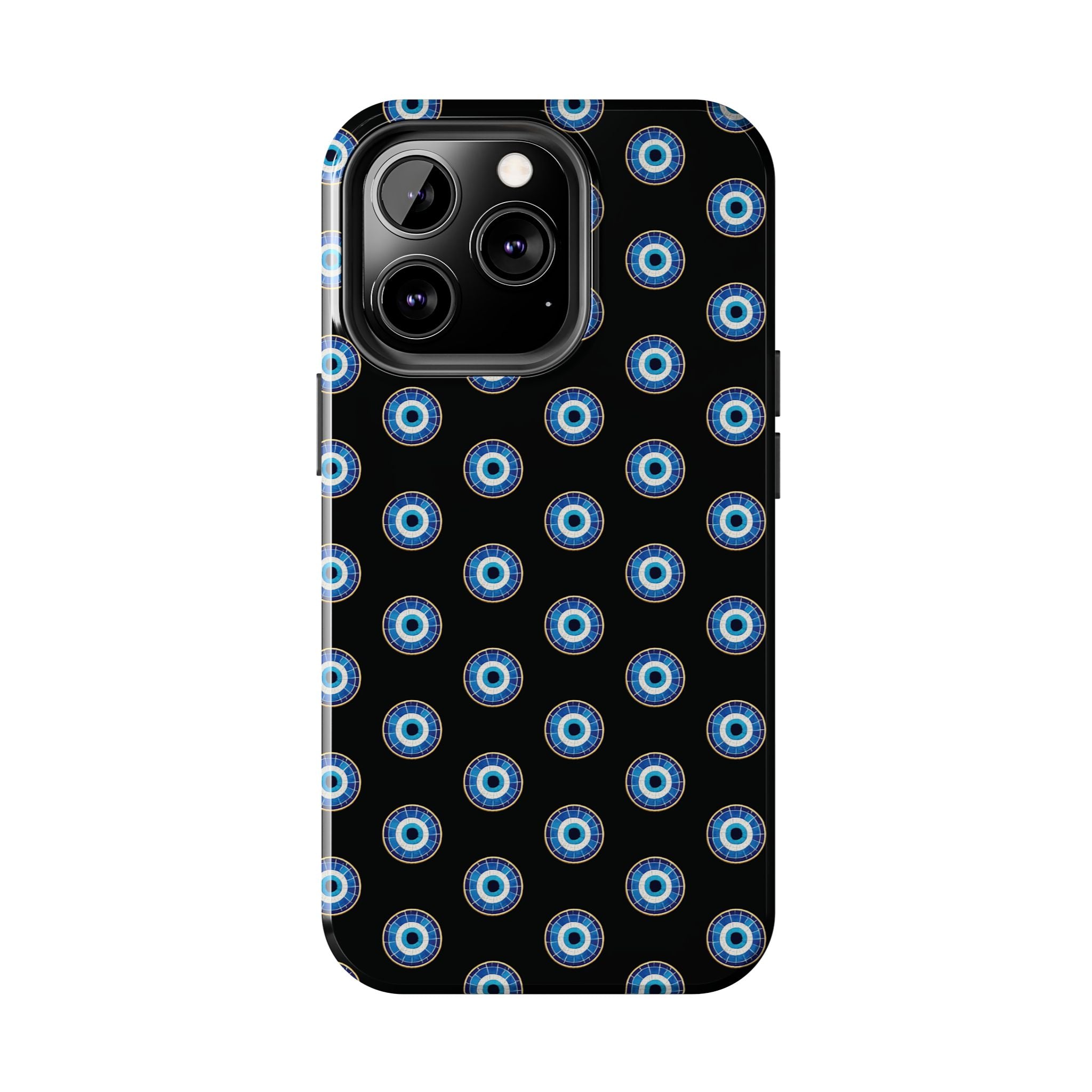 Evil Eye Pattern Tough Phone Case — Protective Blue Nazar Design