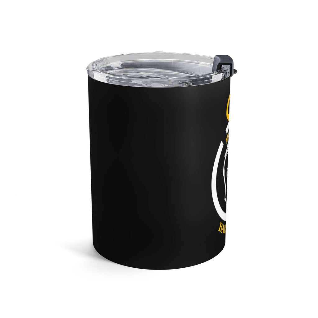 Barbershop Logo 10oz Tumbler — Madrid Cutz King Beard Coffee Cup
