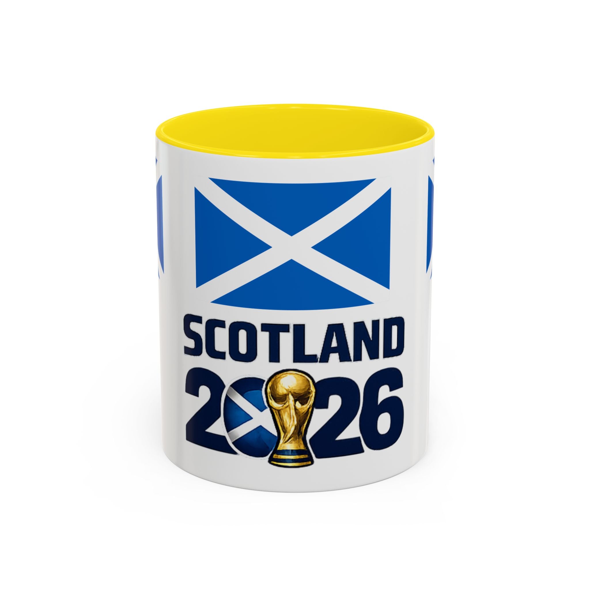 Scotland 2026 Cup Coffee Mug – Scottish Flag & Trophy Accent Mug (11/15oz)