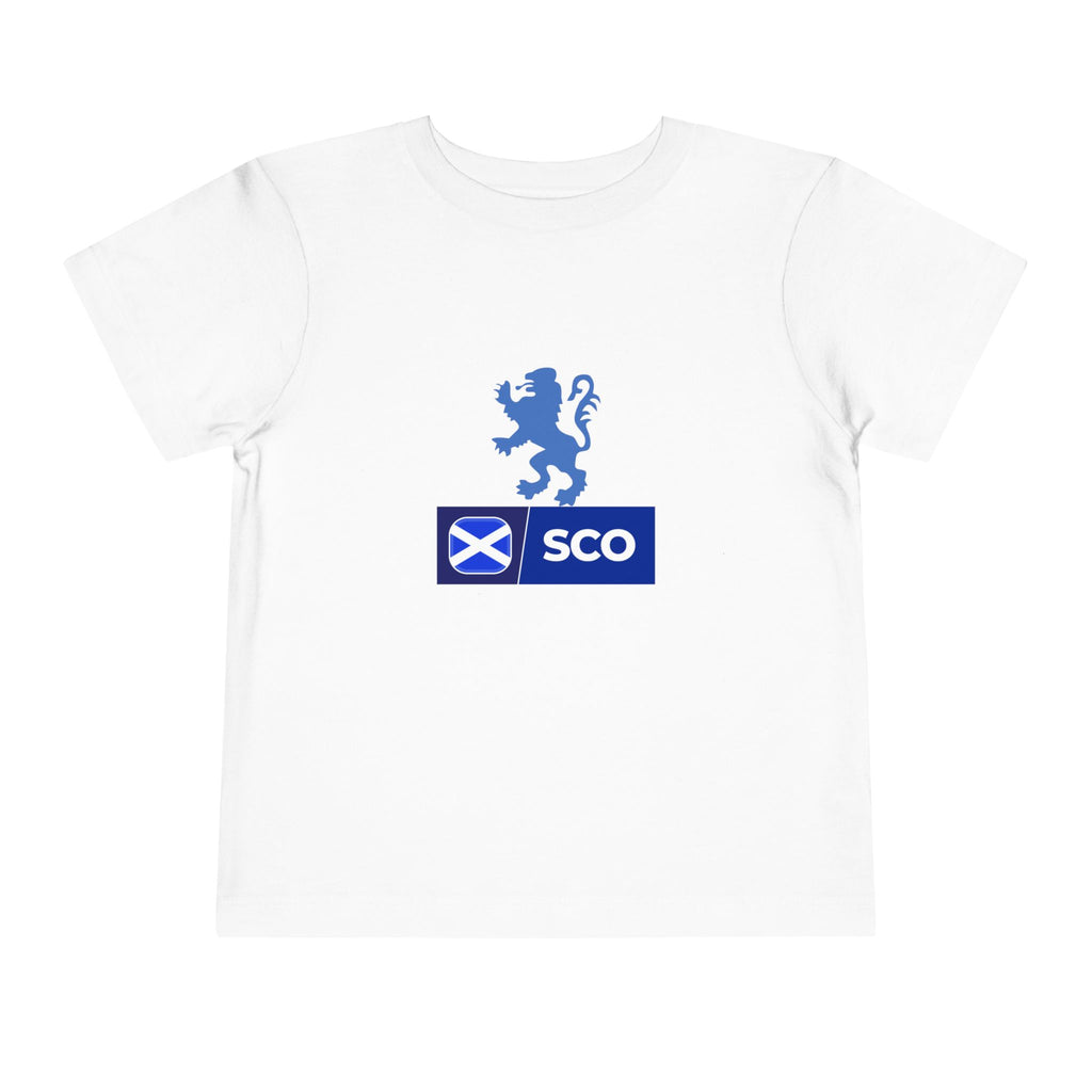 Scotland Toddler Tee — Scottish Lion & Saltire Flag 'SCO' Design