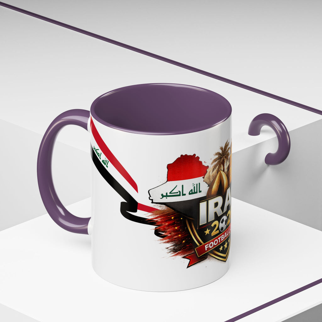 Iraq 2026 Football Cup Accent Coffee Mug – National Team Soccer Fan Gift