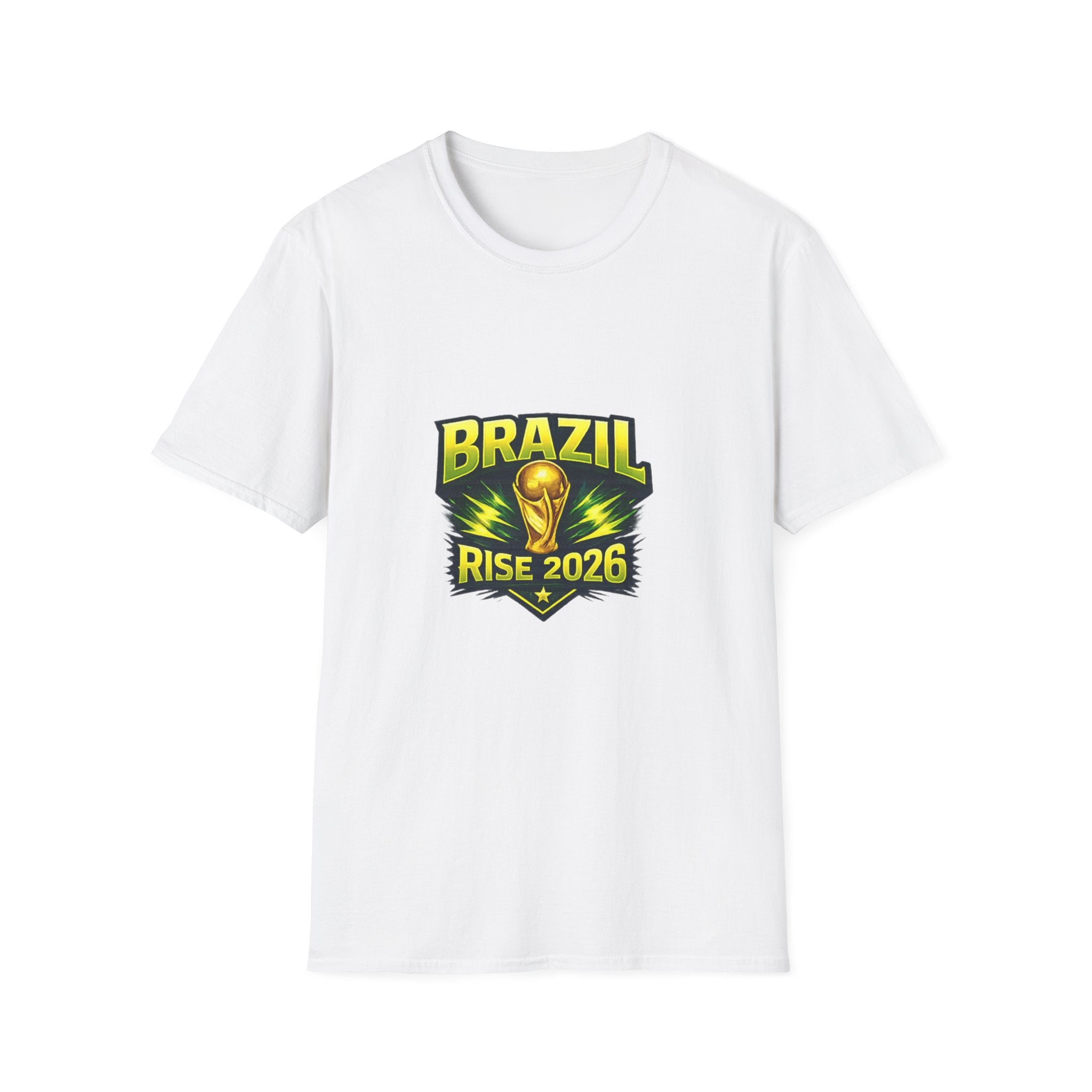 Brazil Rise 2026 T-Shirt — Cup Soccer Brazil Map Graphic Tee
