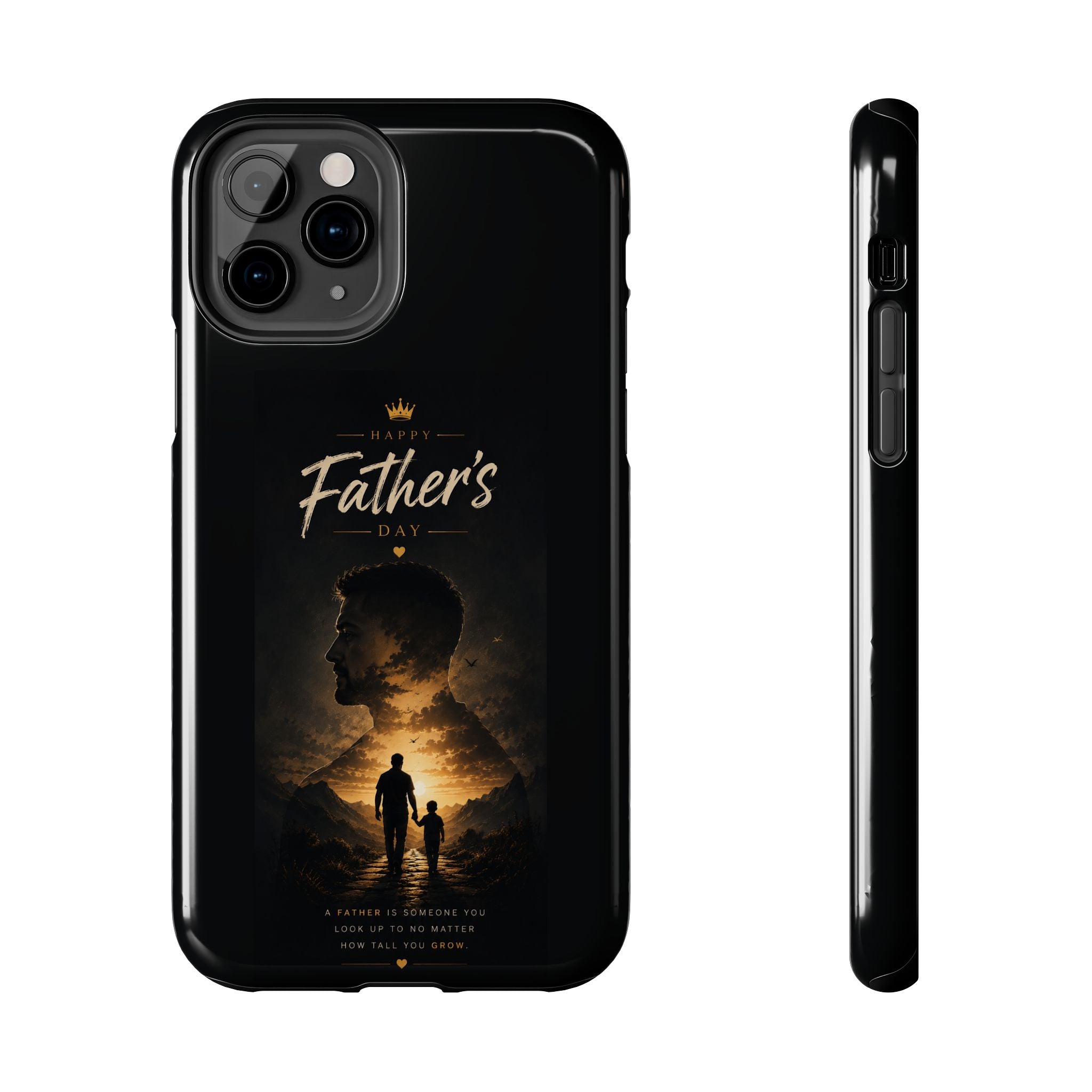 Father's Day Tough Phone Case – Silhouette Dad & Child Tribute