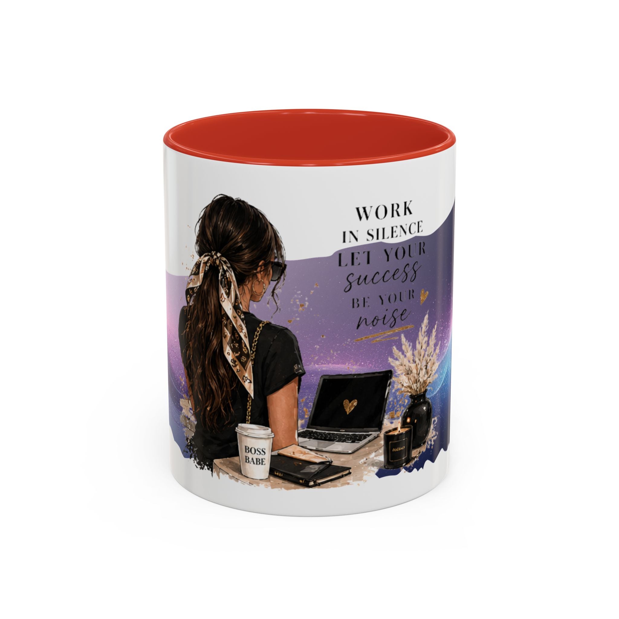 Motivational Office Coffee Mug — “Work in Silence, Let Your Success Be Your Noise”