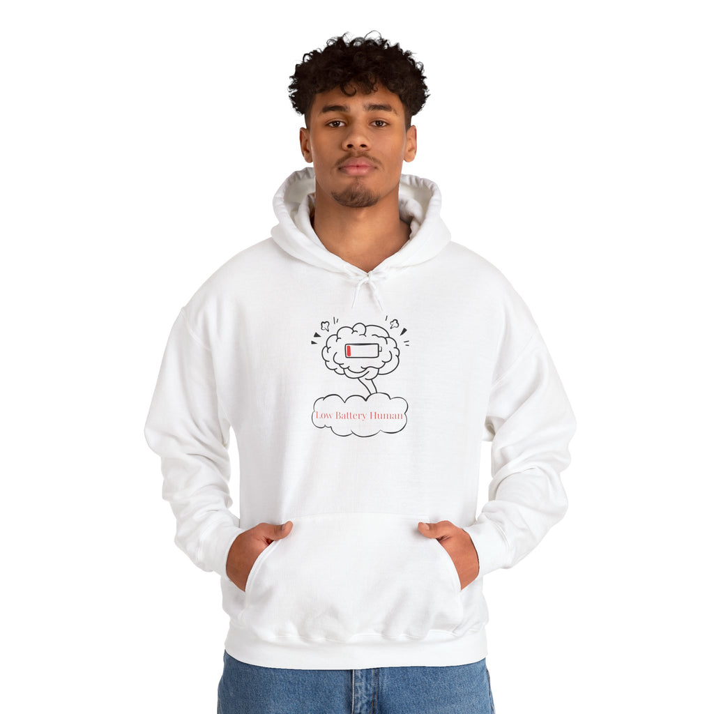 Low Battery Human Unisex Heavy Blend™ Hooded Sweatshirt
