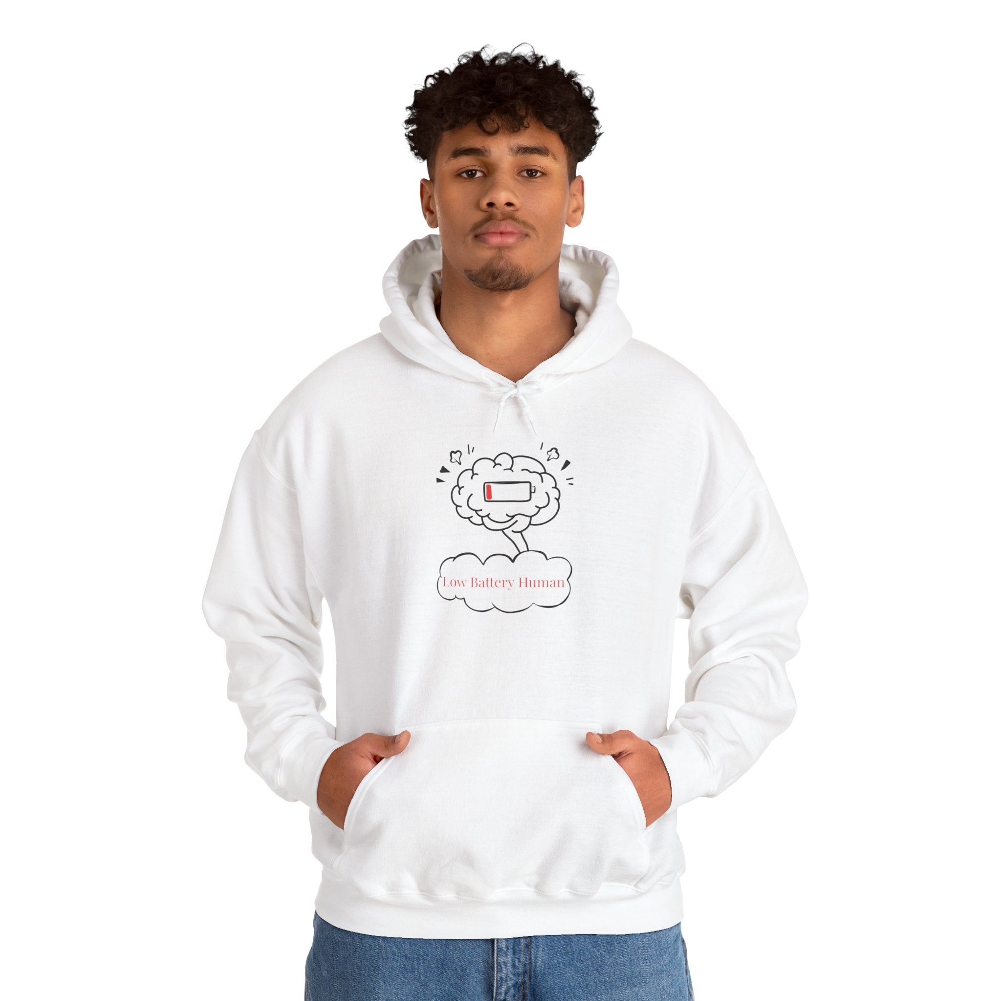 Low Battery Human Unisex Heavy Blend™ Hooded Sweatshirt