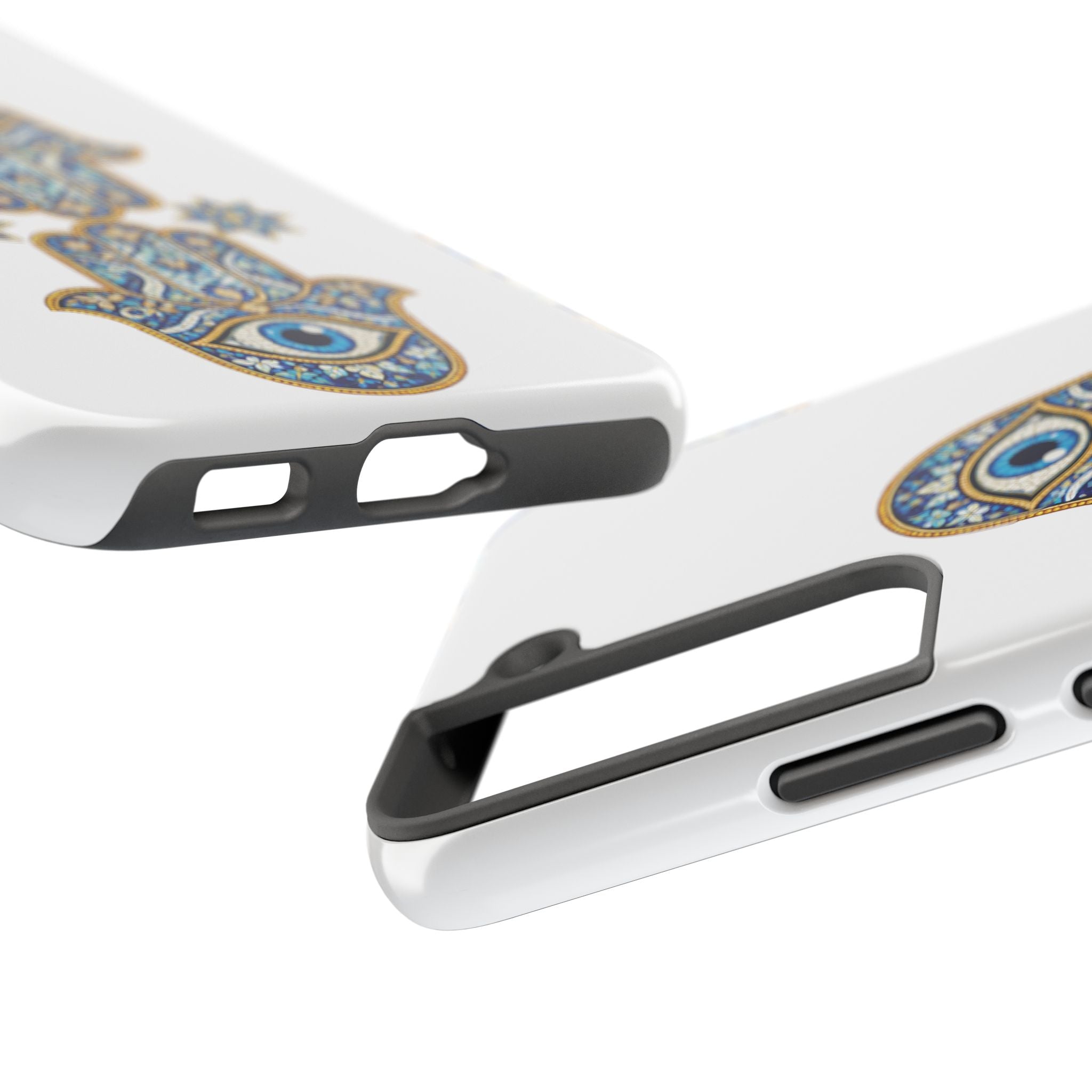 Hamsa Eye Tough Phone Case — Blue Mosaic Protective Phone Cover