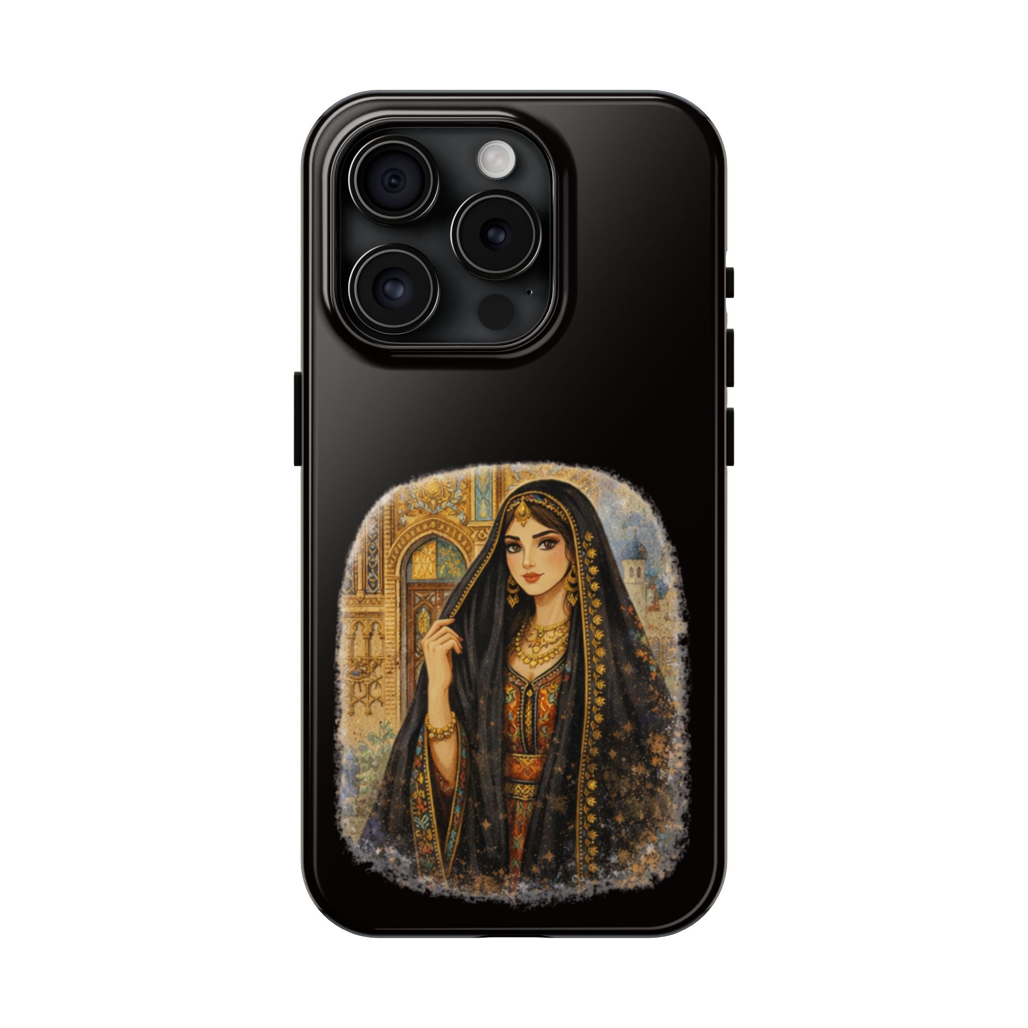 Elegant Persian Princess Tough Phone Case – Vintage Middle Eastern Art iPhone Cover