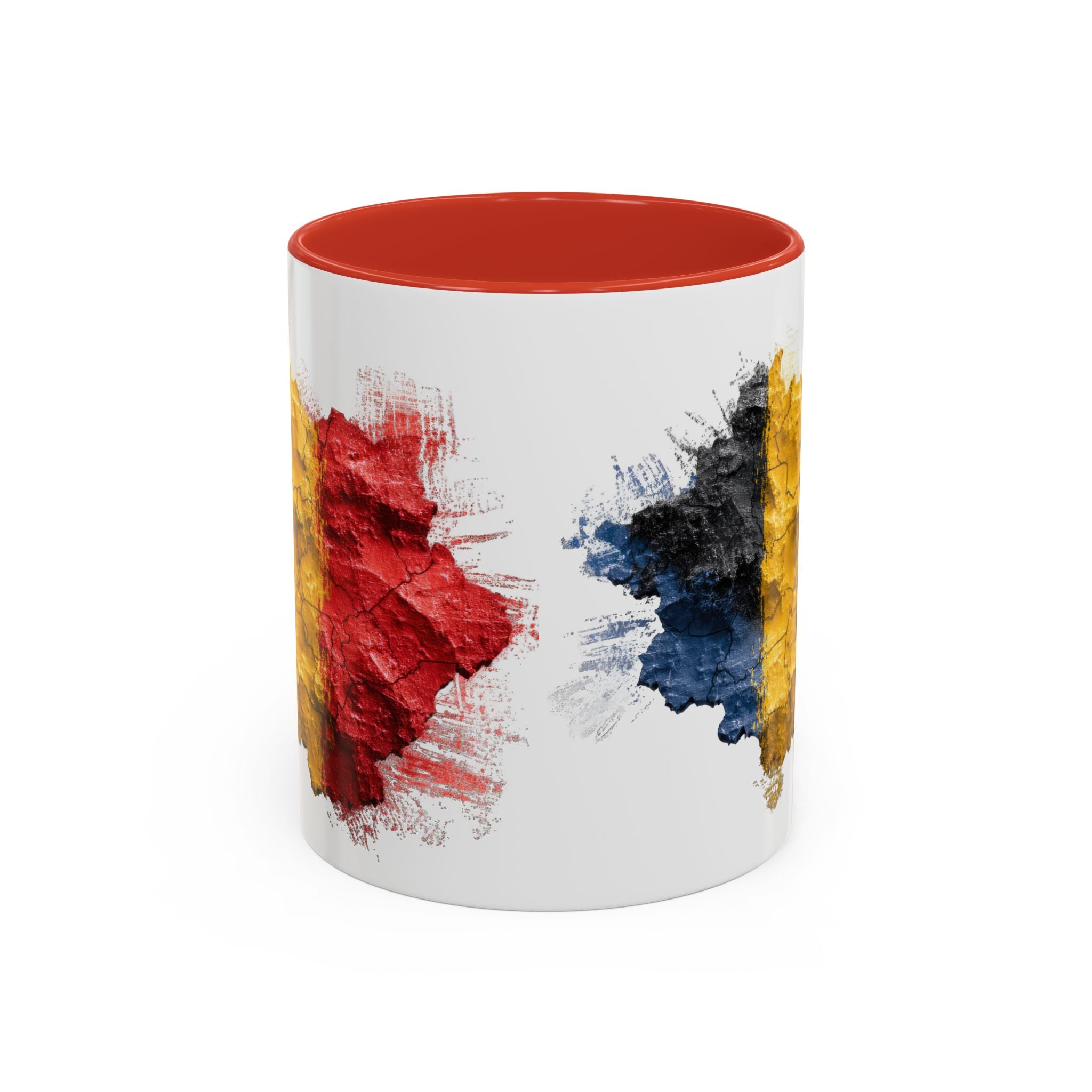 Belgium Flag Coffee Mug – Distressed Watercolor Accent Mug (11/15oz)