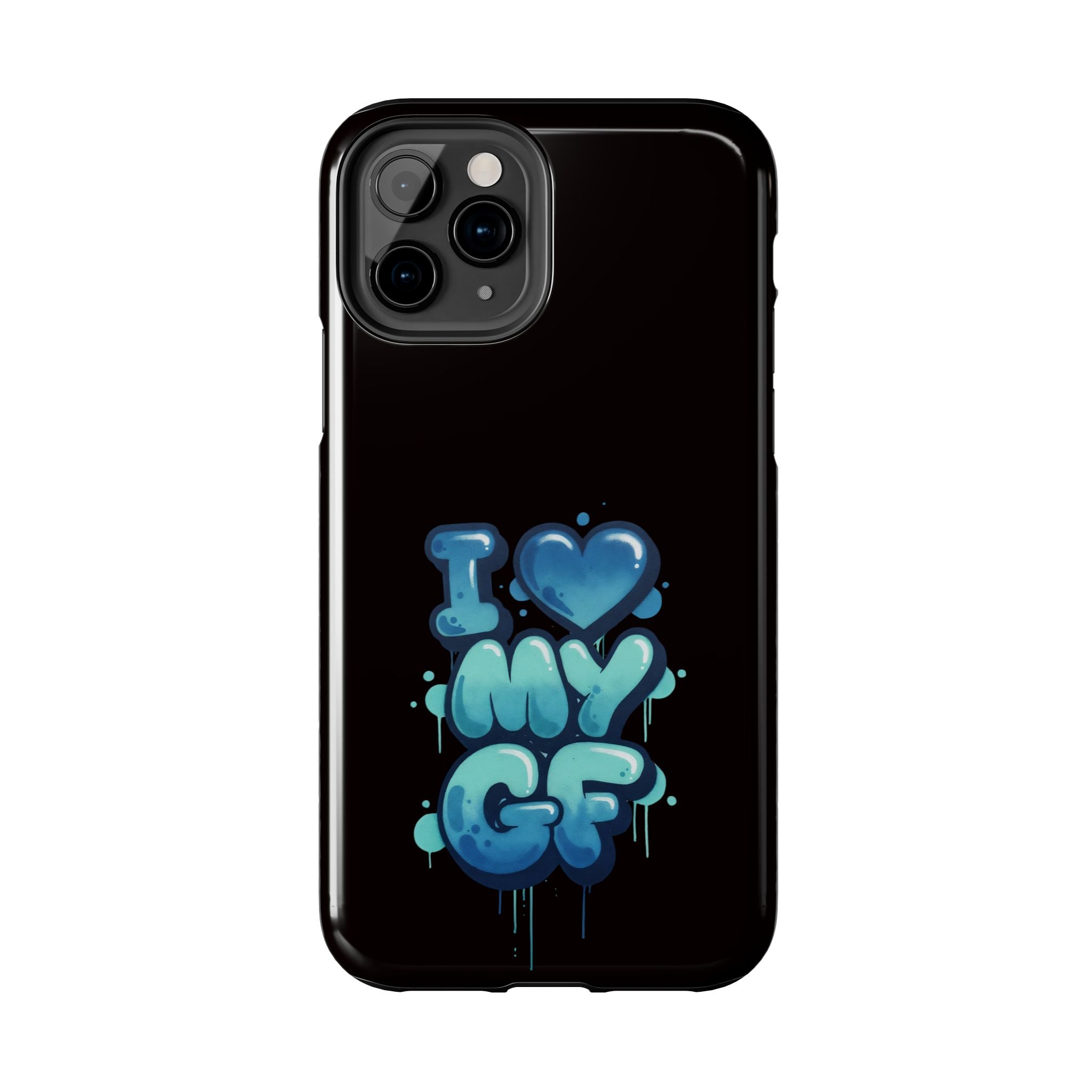 I Love My GF Phone Case — Protective Glossy "I  My GF" Design