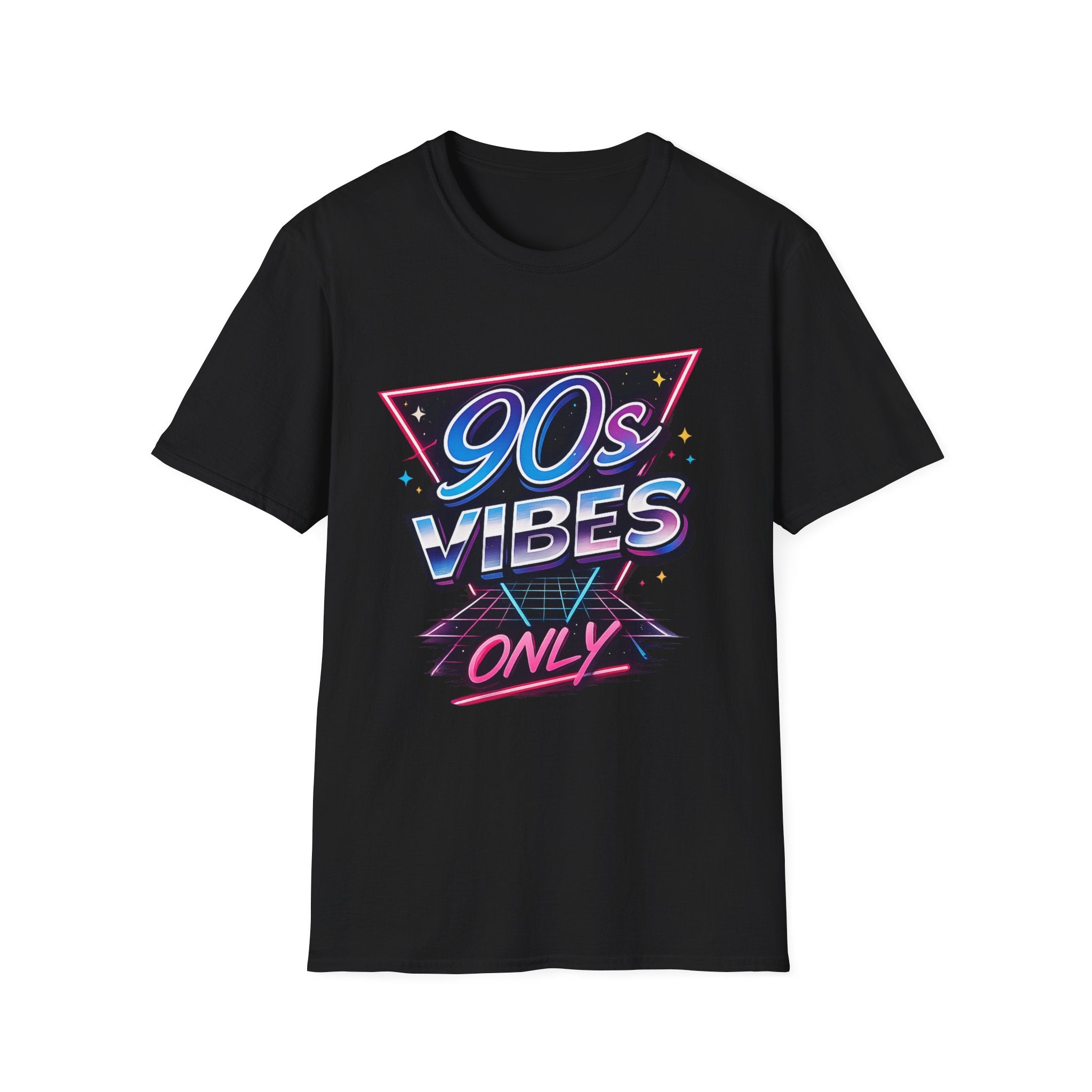 90s Vibes T-Shirt — Retro Neon Graphic Tee