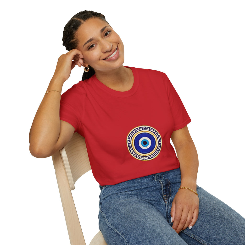 Evil Eye Crescent Lantern T‑Shirt — Protective Nazar Tee with Moon Lantern Design