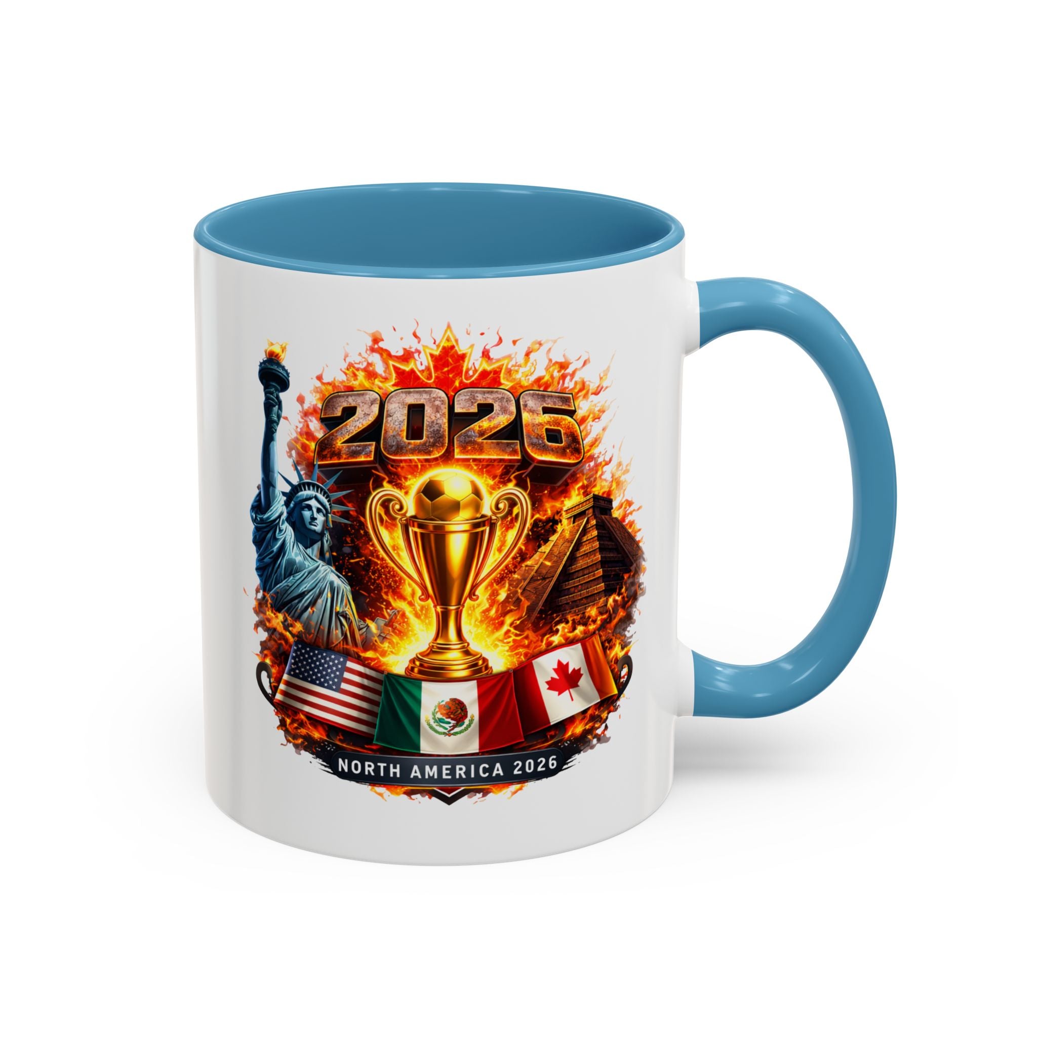 2026 North America Championship Coffee Mug — Trophy & Flags Accent Mug