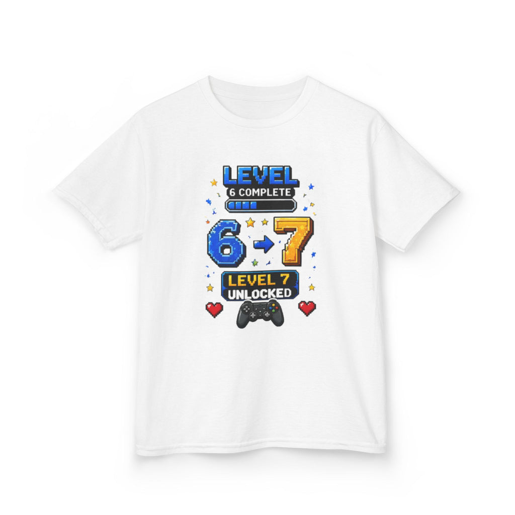 Level 6 Complete, Level 7 Unlocked” Gamer Birthday Shirt
