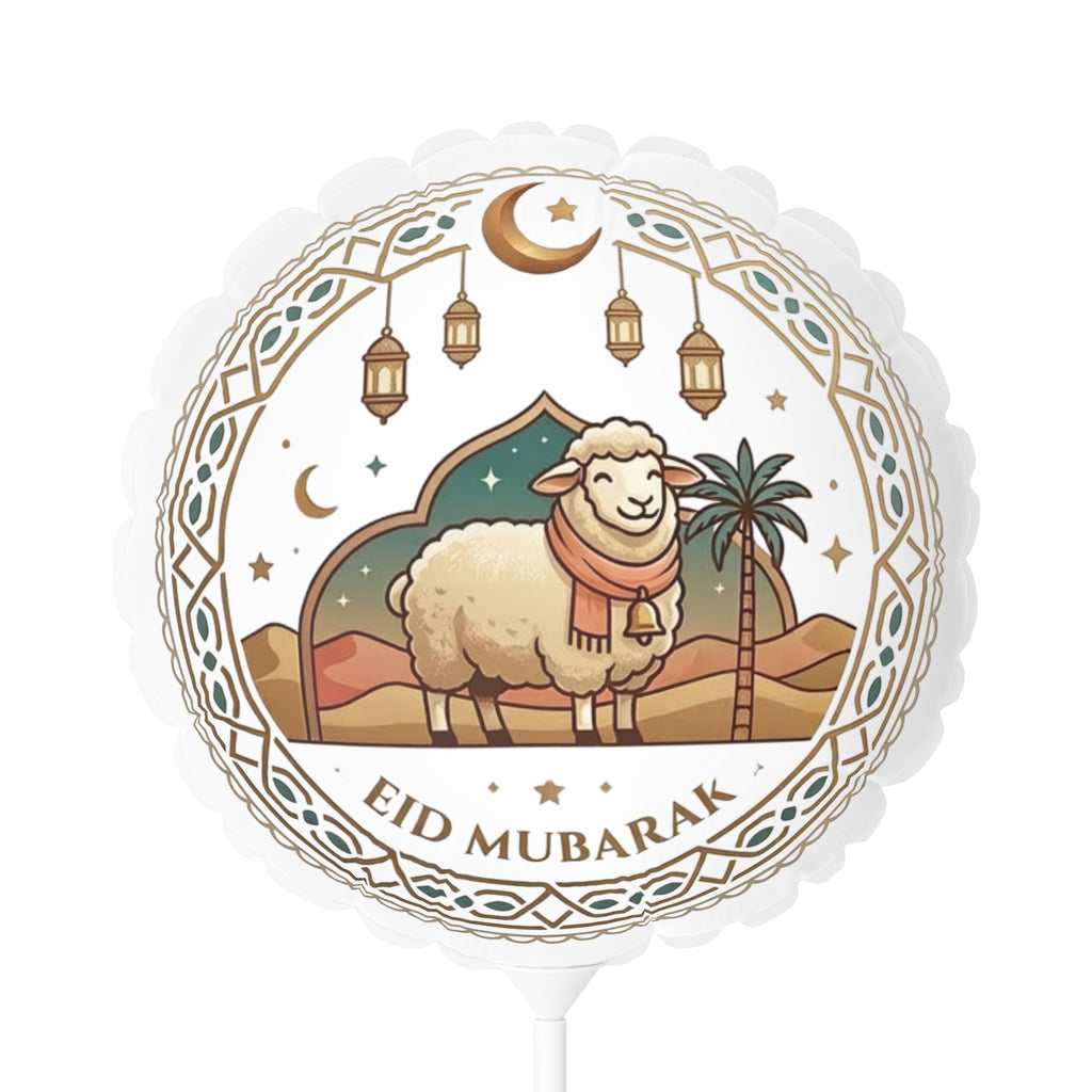 Eid Mubarak Sheep Balloon — 11" Round/Heart Foil Party Balloon