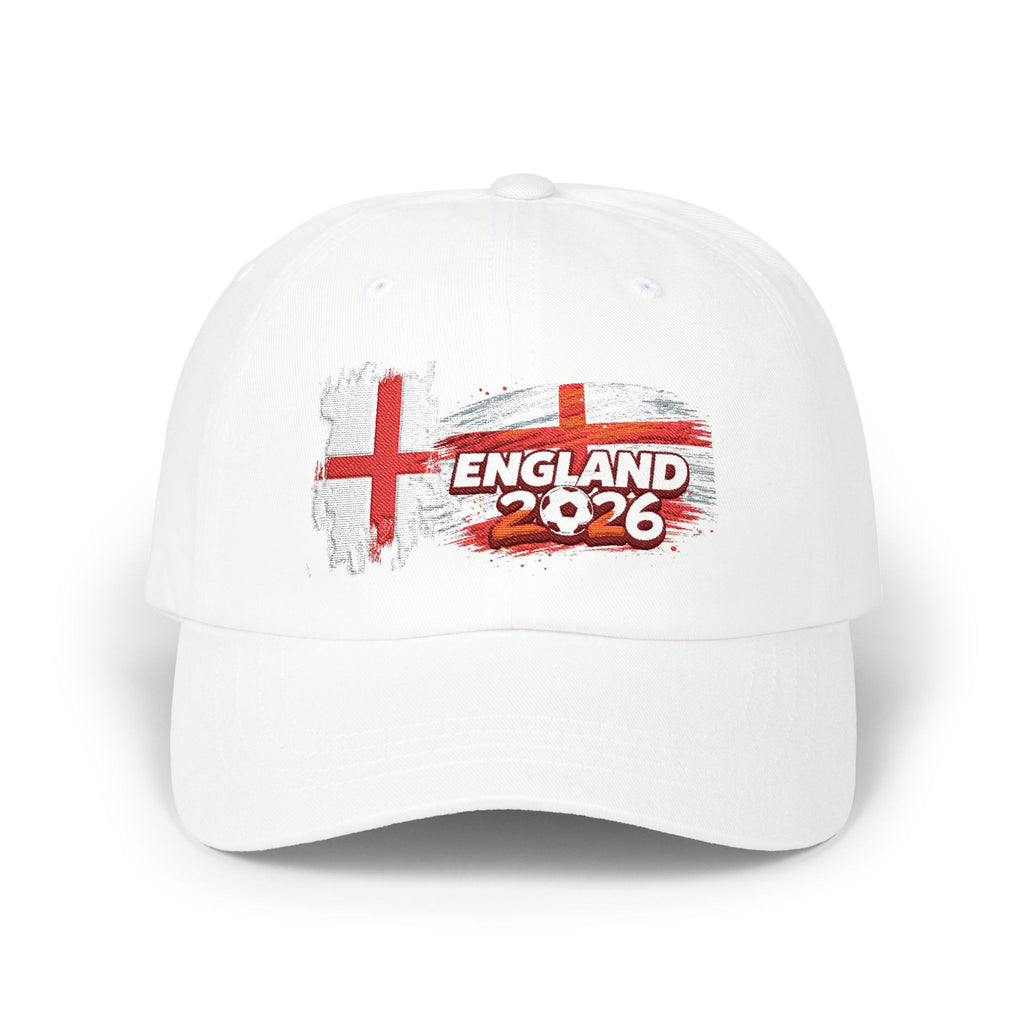 England 2026 Dad Cap — Distressed St. George Flag Baseball Hat