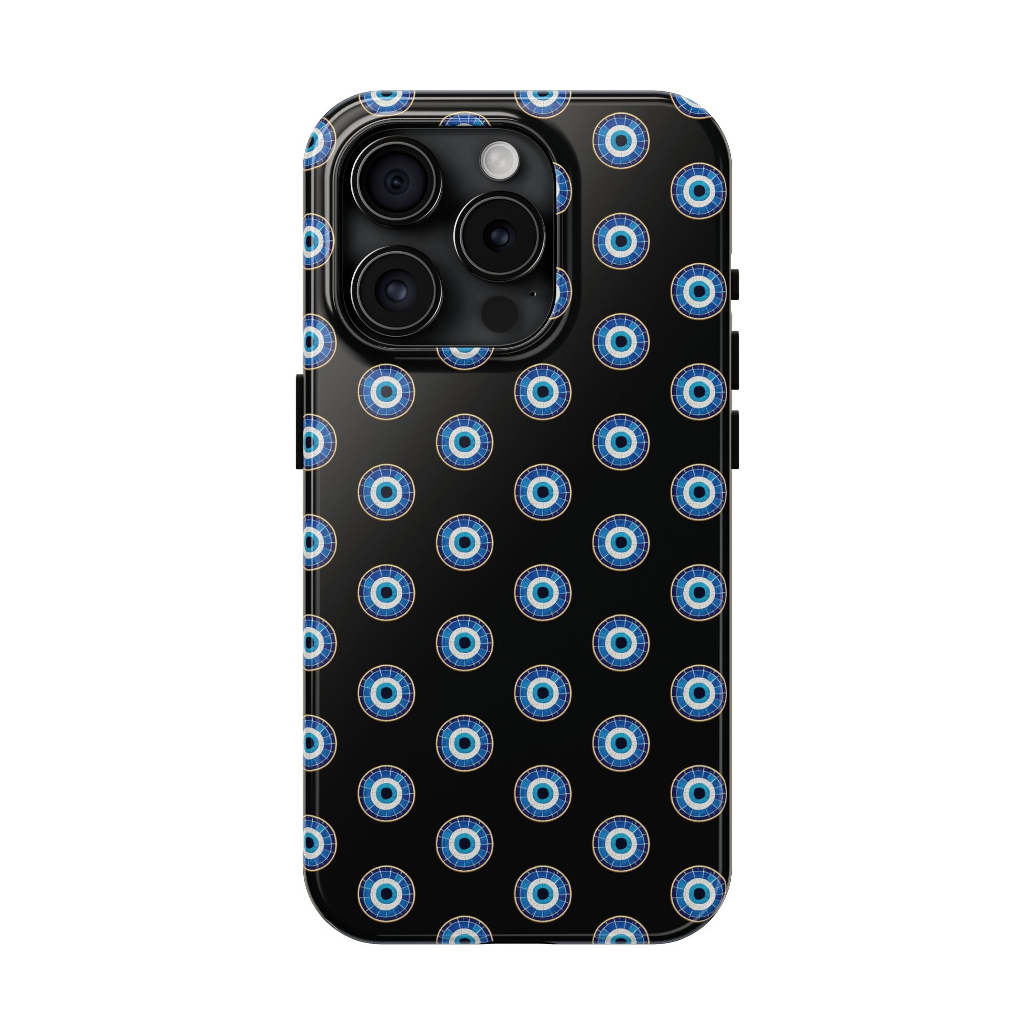 Evil Eye Pattern Tough Phone Case — Protective Blue Nazar Design