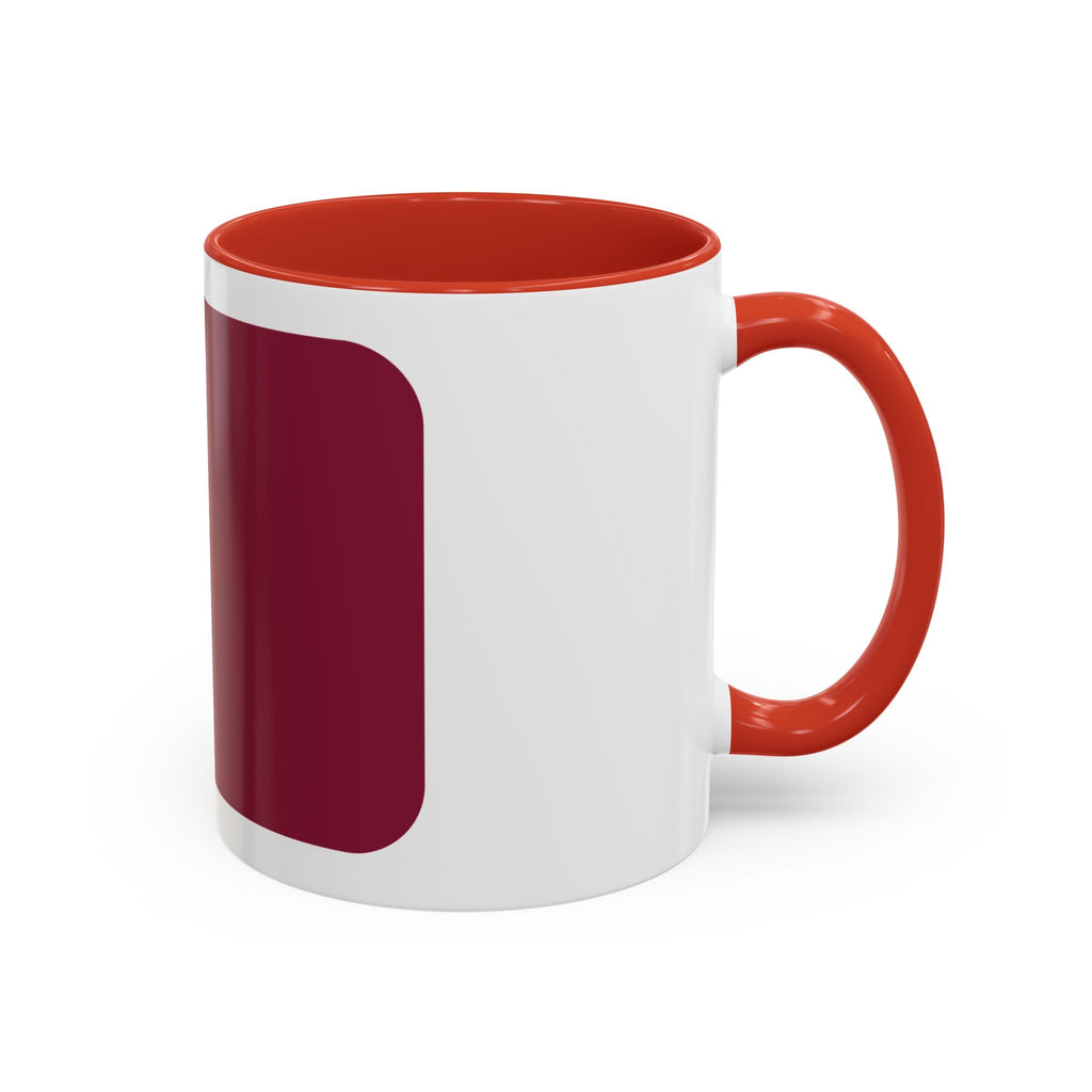 Qatar Flag Accent Coffee Mug – Maroon & White National Pride 11/15oz