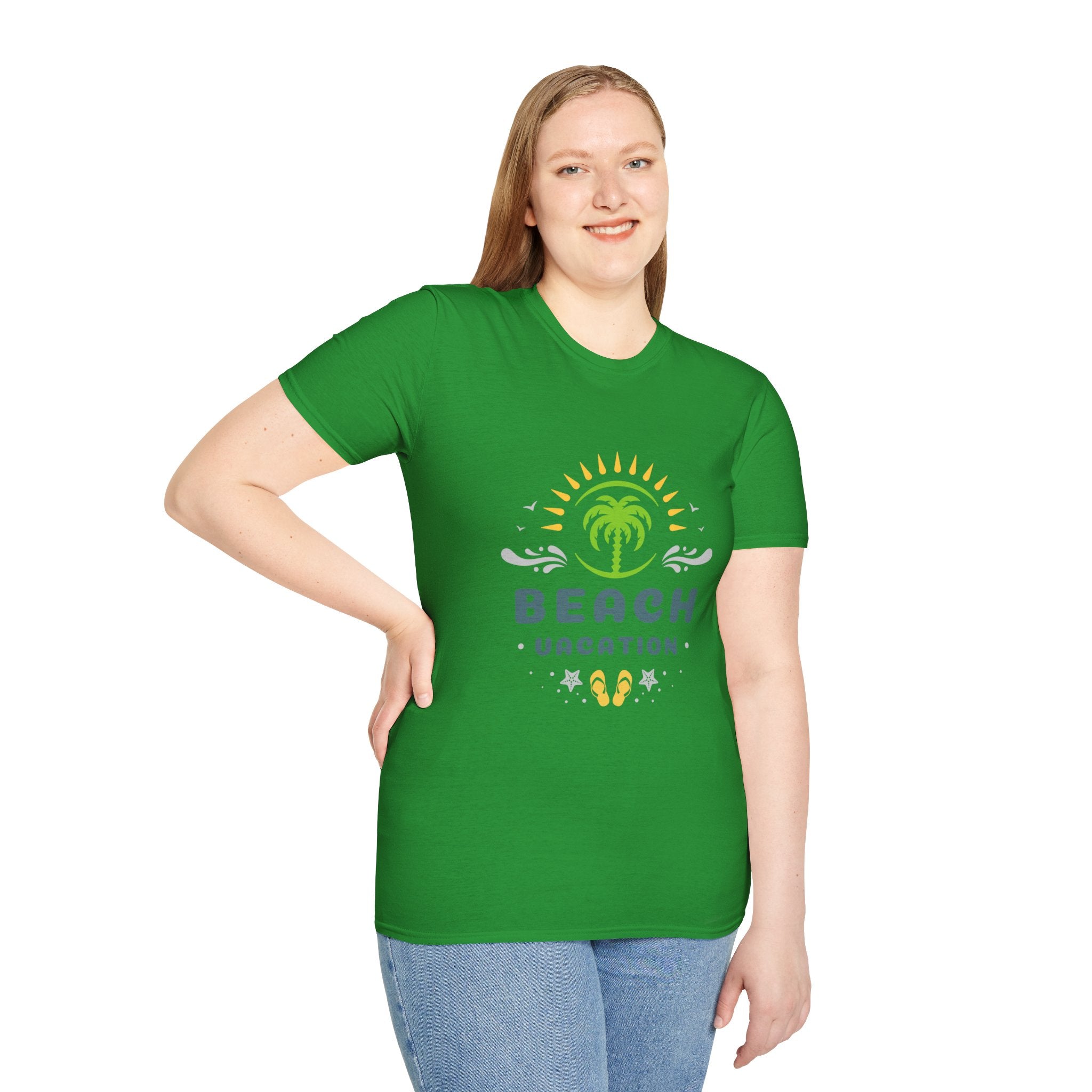 Beach Vacation T-Shirt — Palm Tree Sunset Graphic Tee