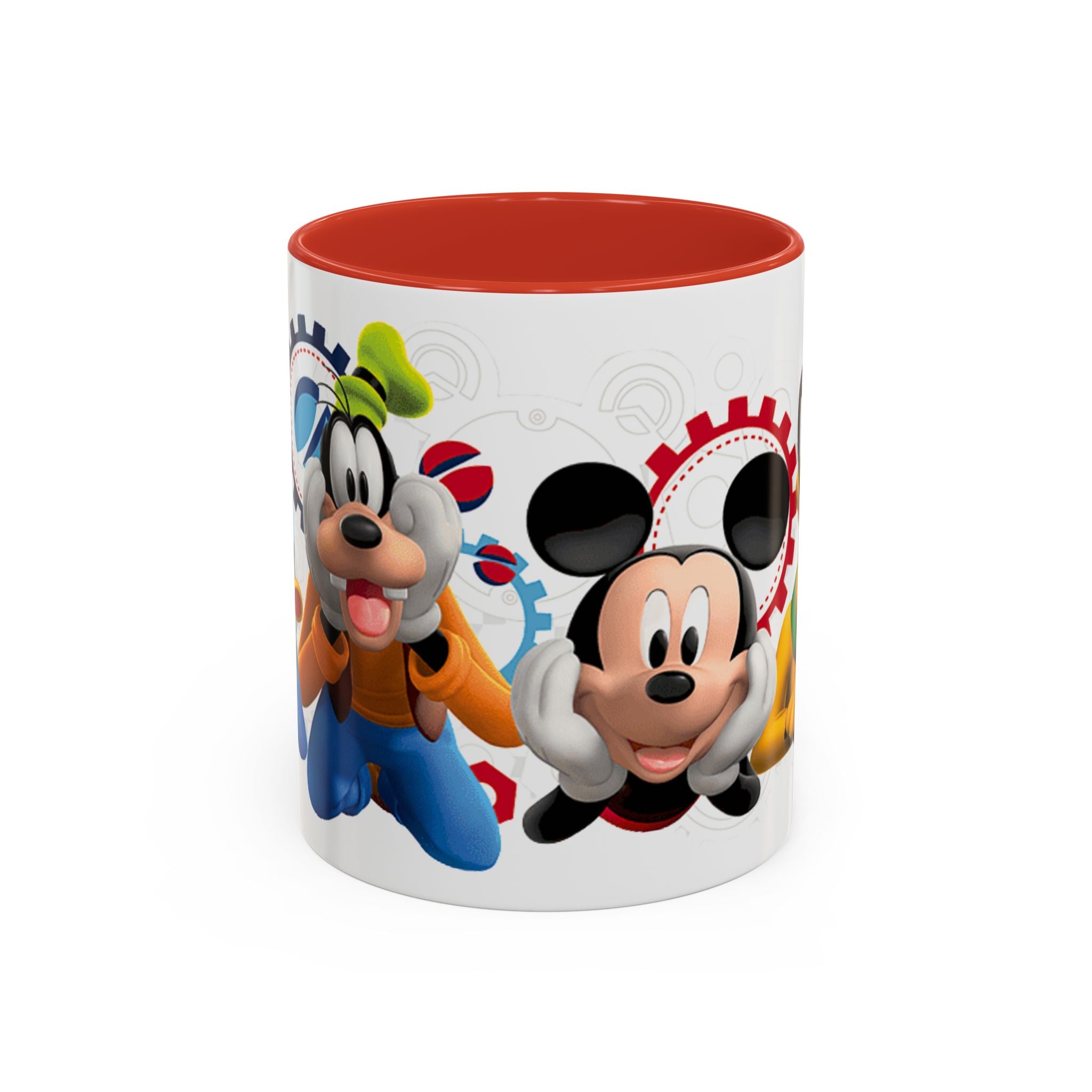 Disney Mickey & Friends Accent Coffee Mug – Mickey, Goofy & Pluto Cartoon Gift (11oz)
