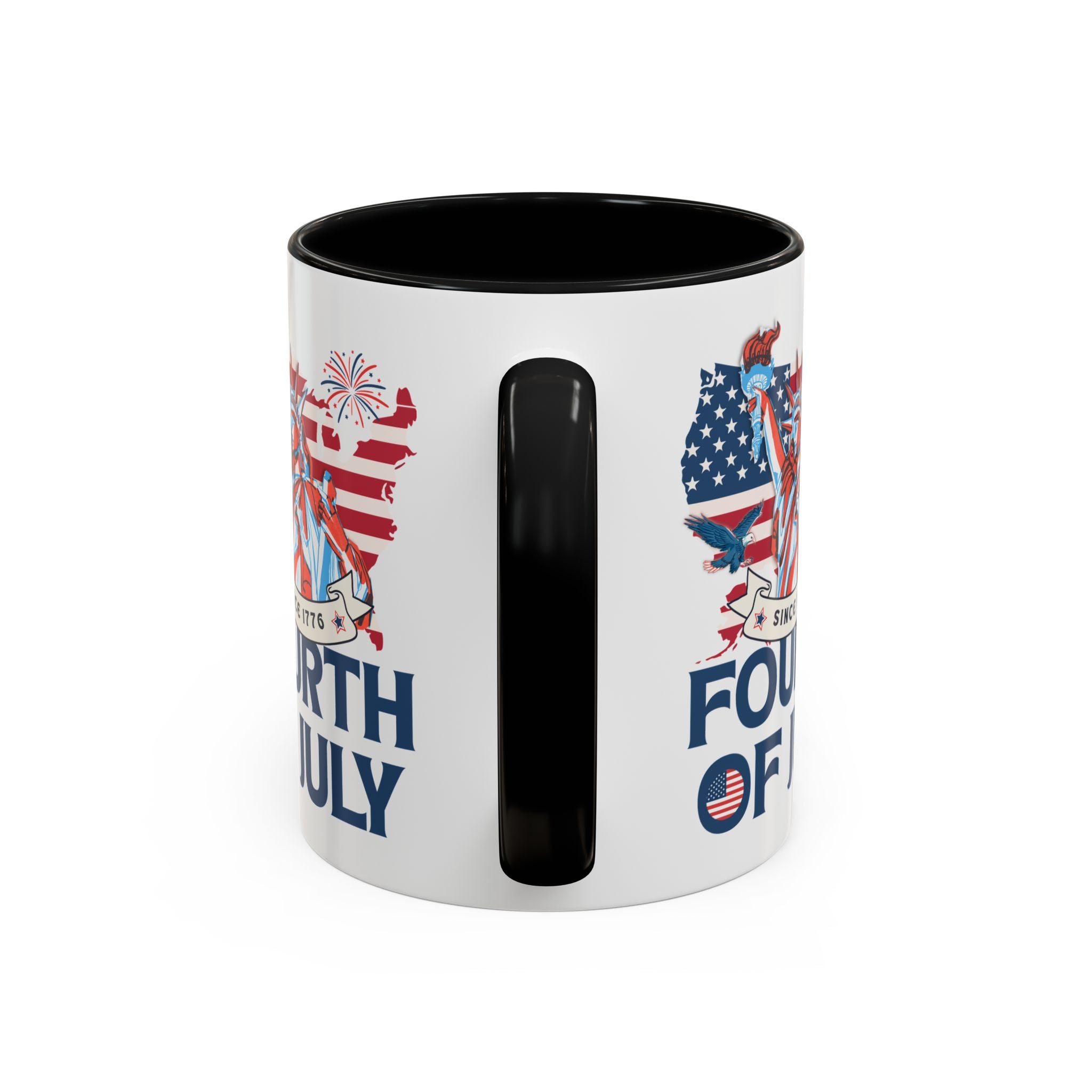 Fourth of July Accent Coffee Mug — Patriotic Statue of Liberty Design (11/15oz)