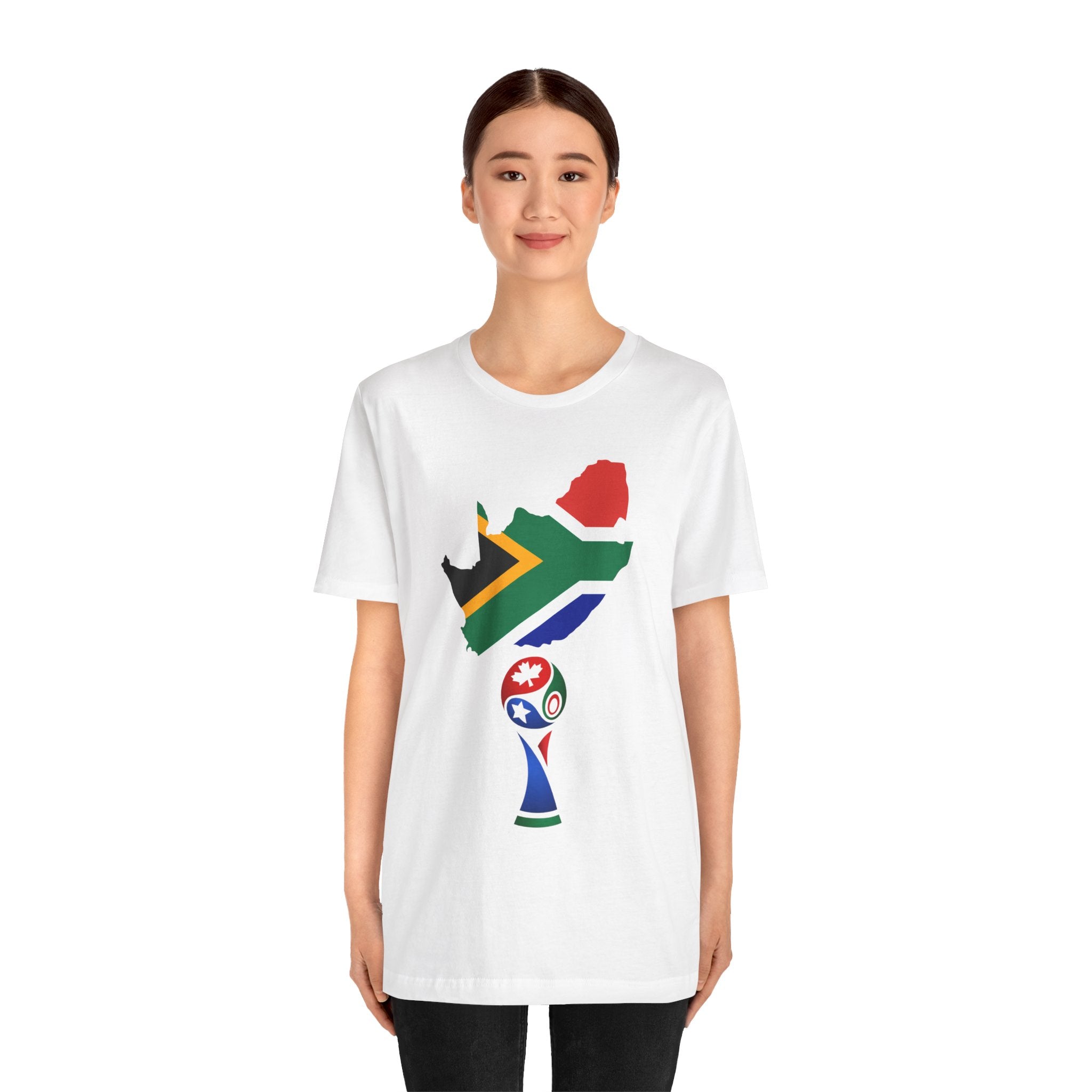 South Africa Cup Soccer T-Shirt — Africa Map Football Fan Tee
