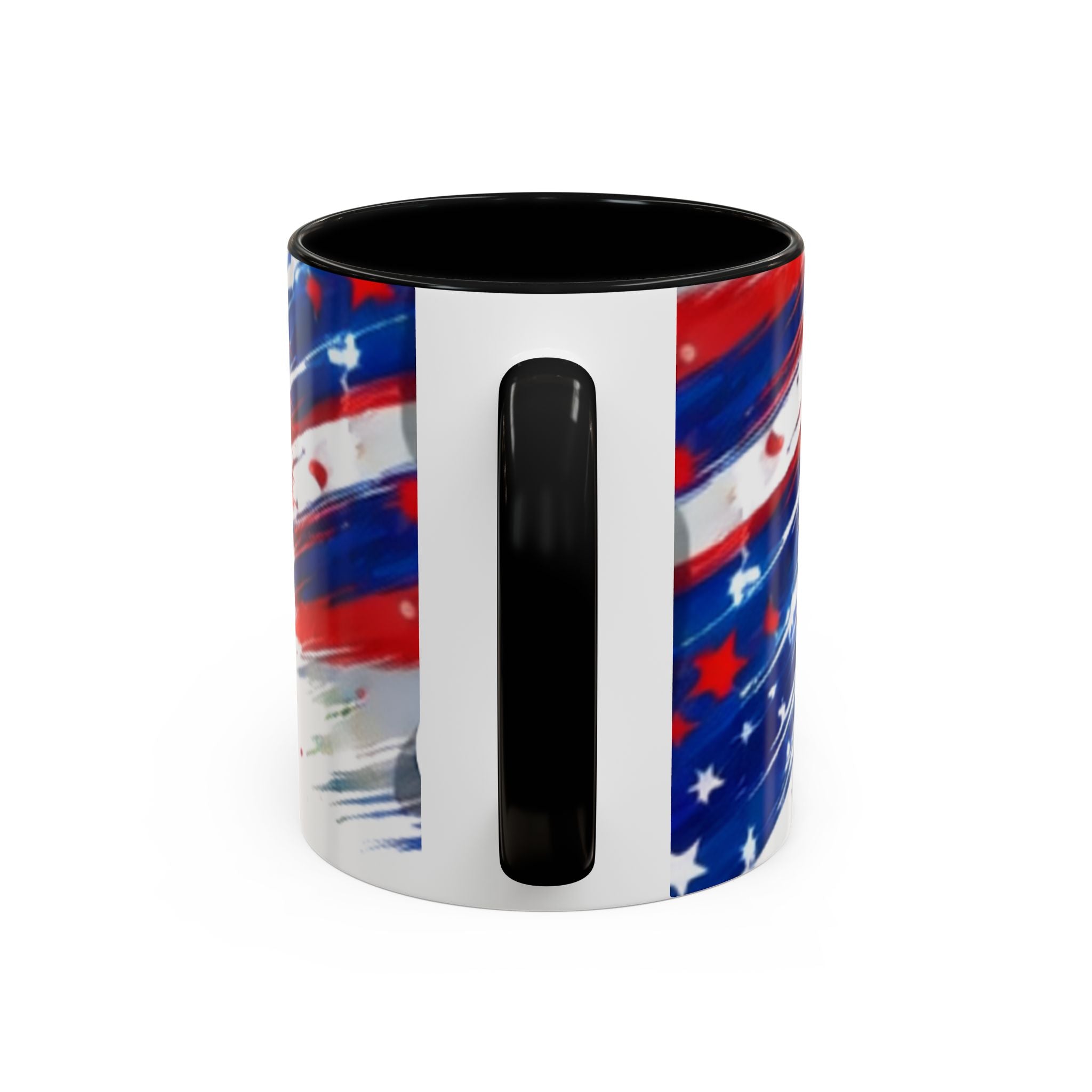 USA 2026 Flag Accent Coffee Mug — Patriotic Fourth of July Drinkware