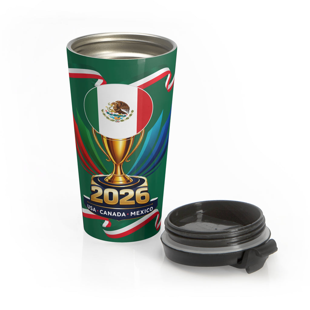 2026 Mexico Copa Travel Mug — Stainless Steel Soccer Trophy Tumbler