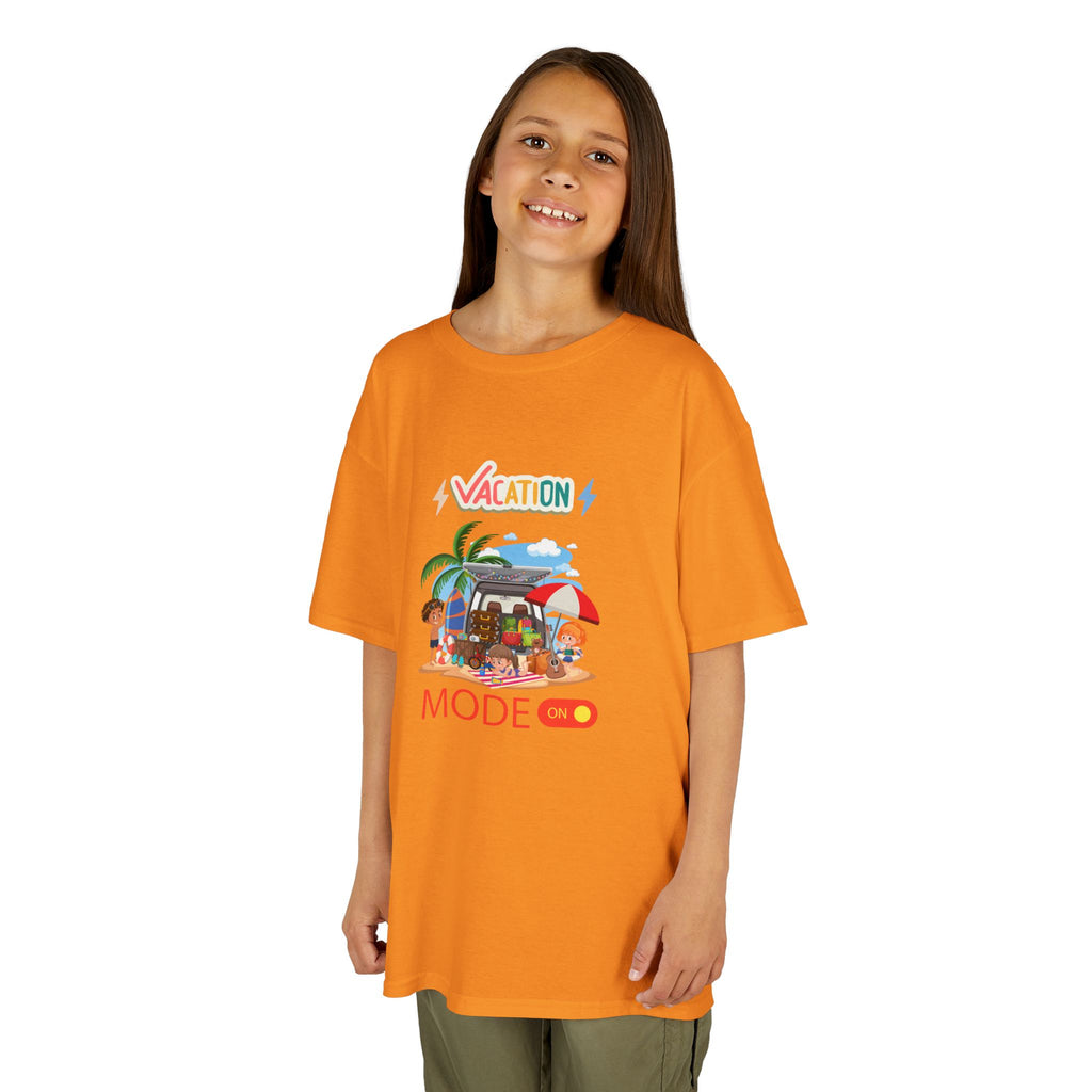 Kids Tee — "Vacation Mode" Beach Graphic Shirt