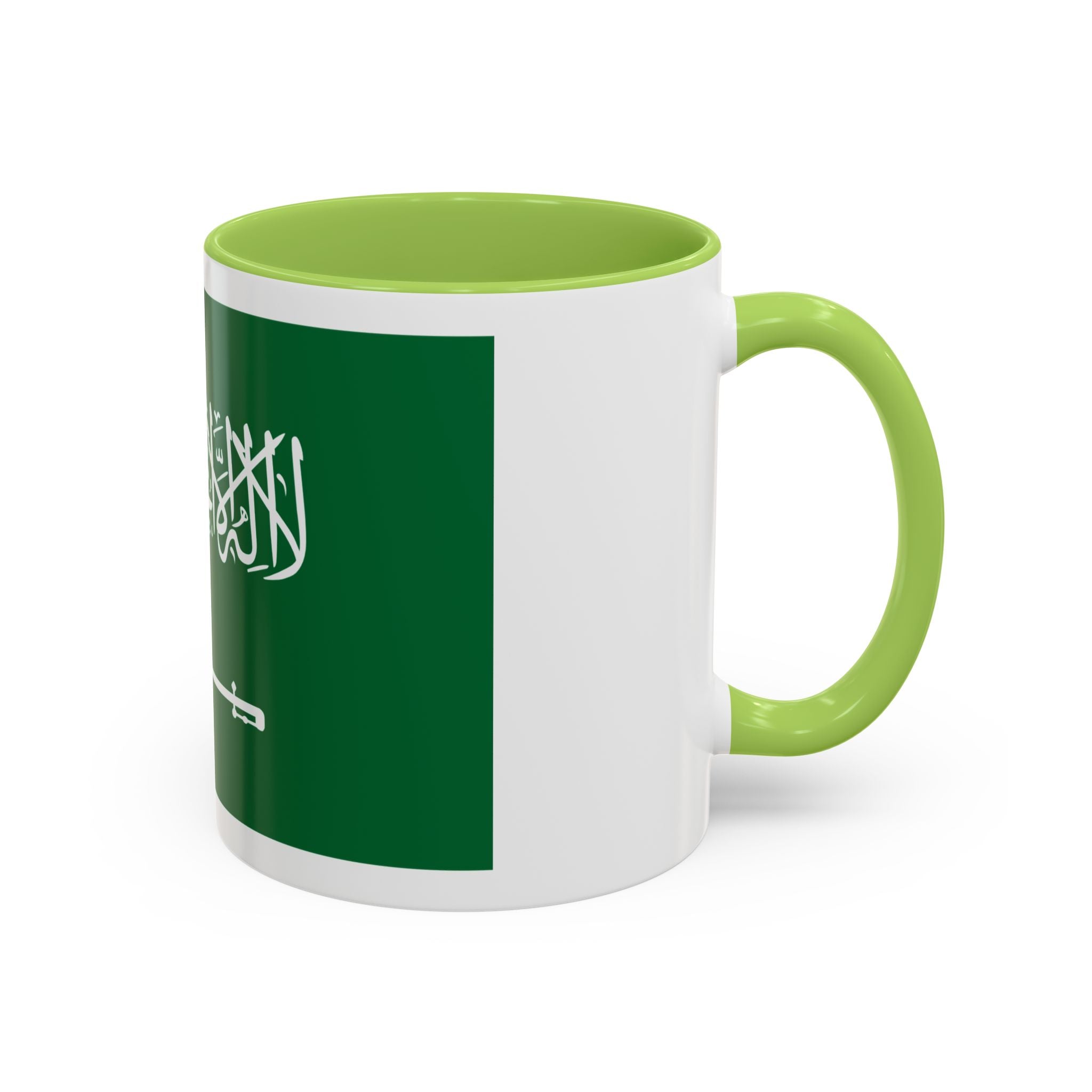 Saudi Arabia Flag Accent Coffee Mug — Patriotic 11/15oz Ceramic