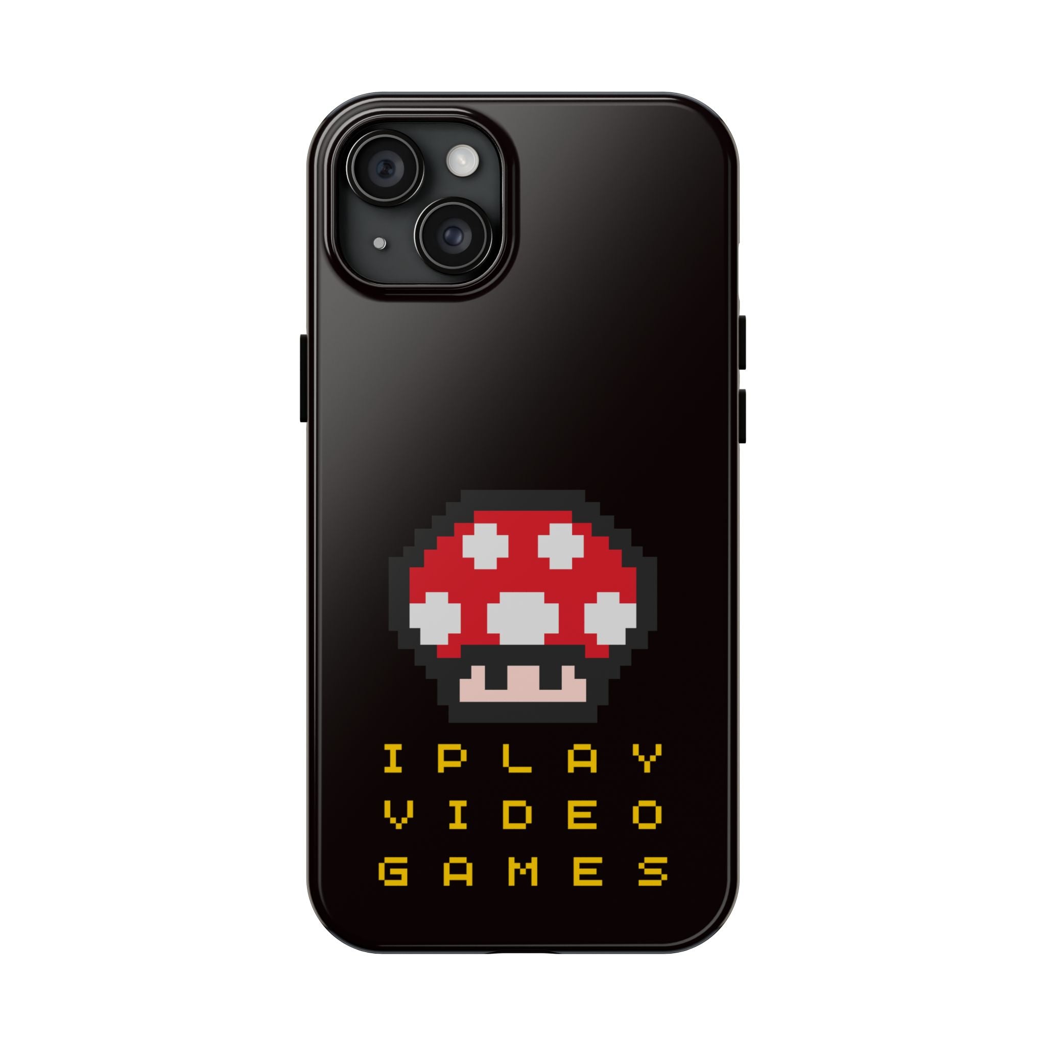 I Play Video Games Pixel Mushroom Phone Case — Tough Protective Gamer Case