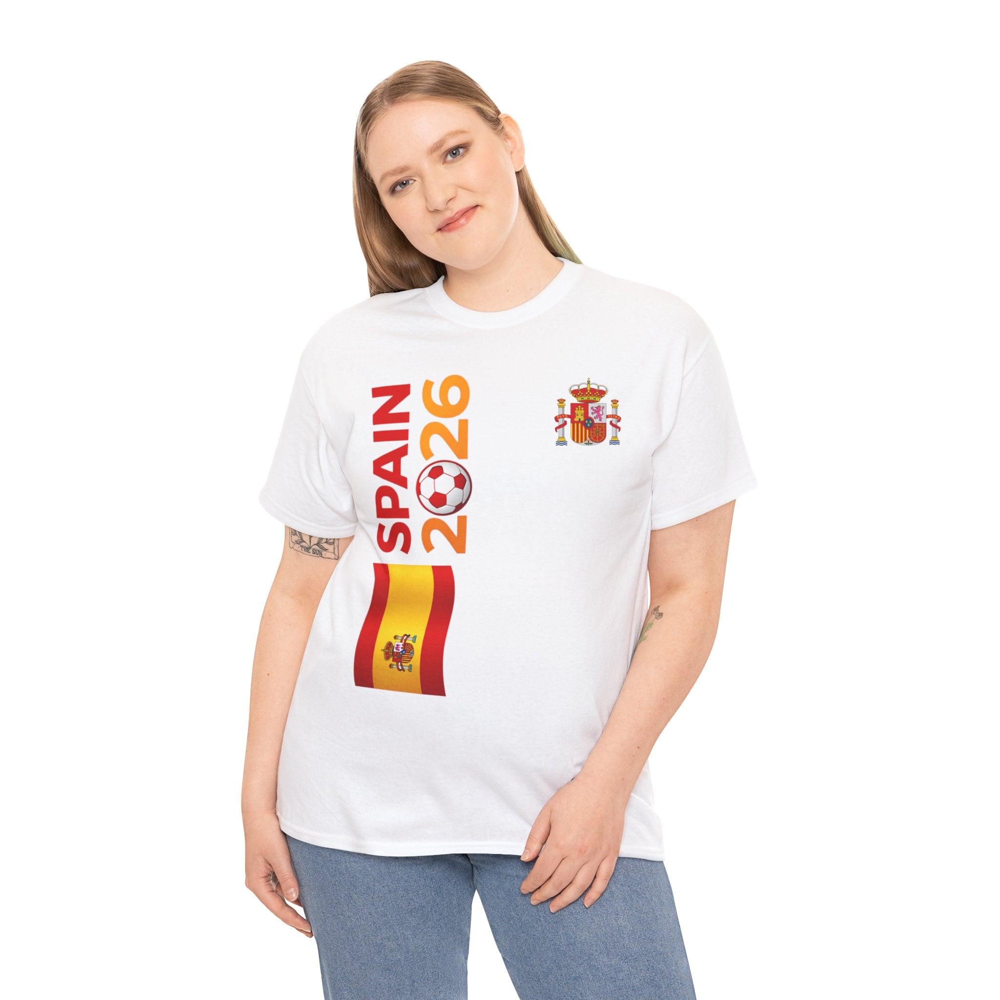 Spain 2026 Soccer T-Shirt — Spanish Flag & Crest Football Fan Tee