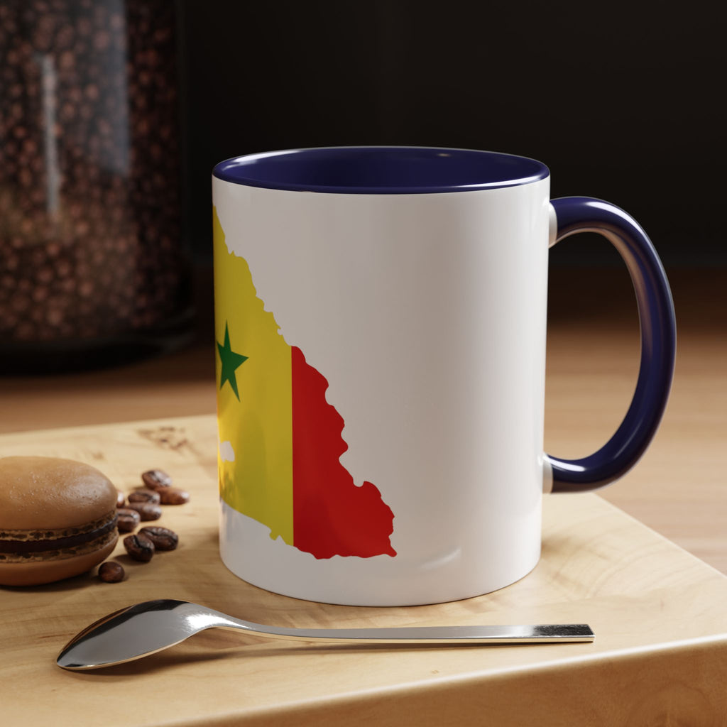 Senegal Flag Map Accent Coffee Mug – Pride Gift for Senegalese Coffee Lovers