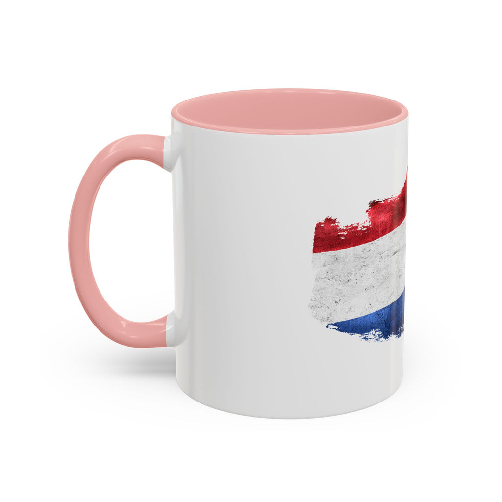Netherlands Dutch Flag Brushstroke Accent Coffee Mug — 11/15oz
