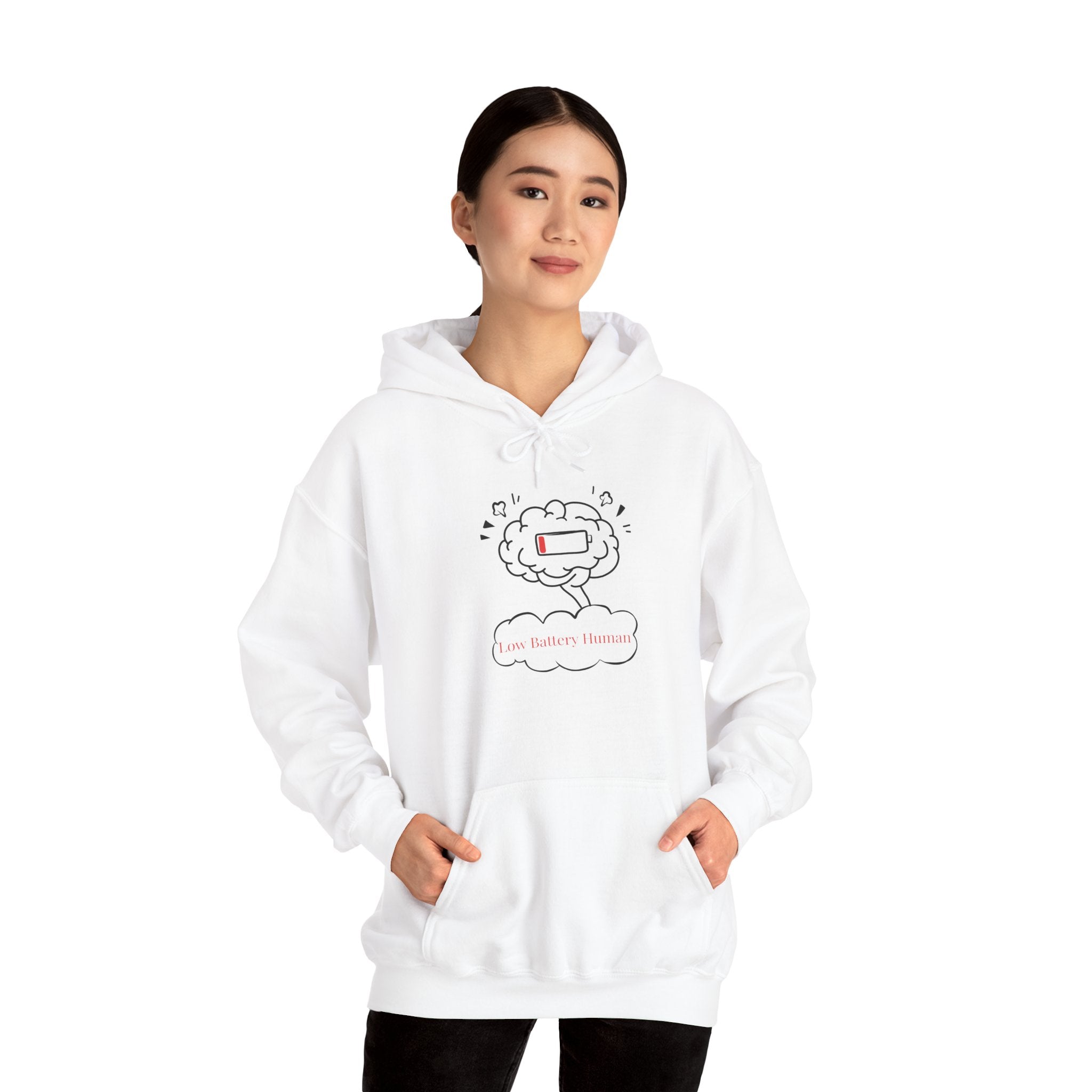 Low Battery Human Unisex Heavy Blend™ Hooded Sweatshirt